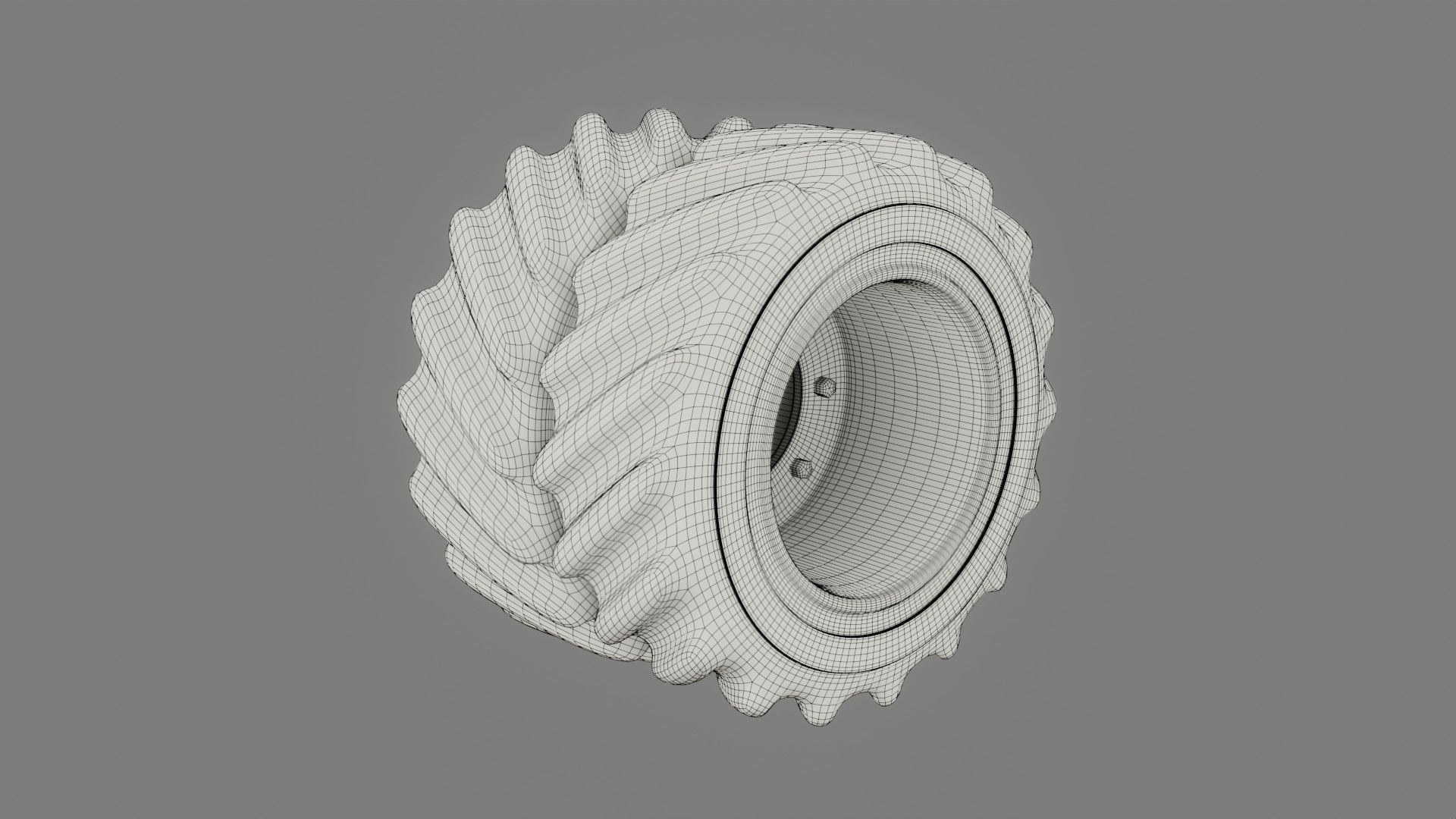 Tractor Tire - Low Poly - Game Ready - PBR Low-poly 3D model_9