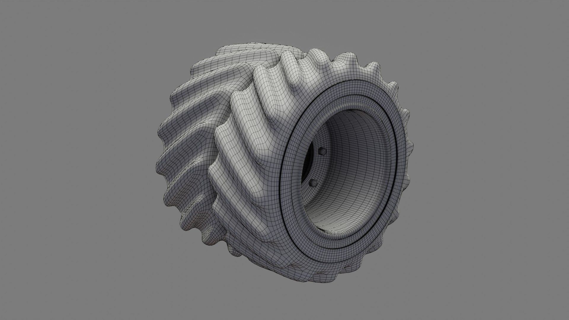 Tractor Tire - Low Poly - Game Ready - PBR Low-poly 3D model_14