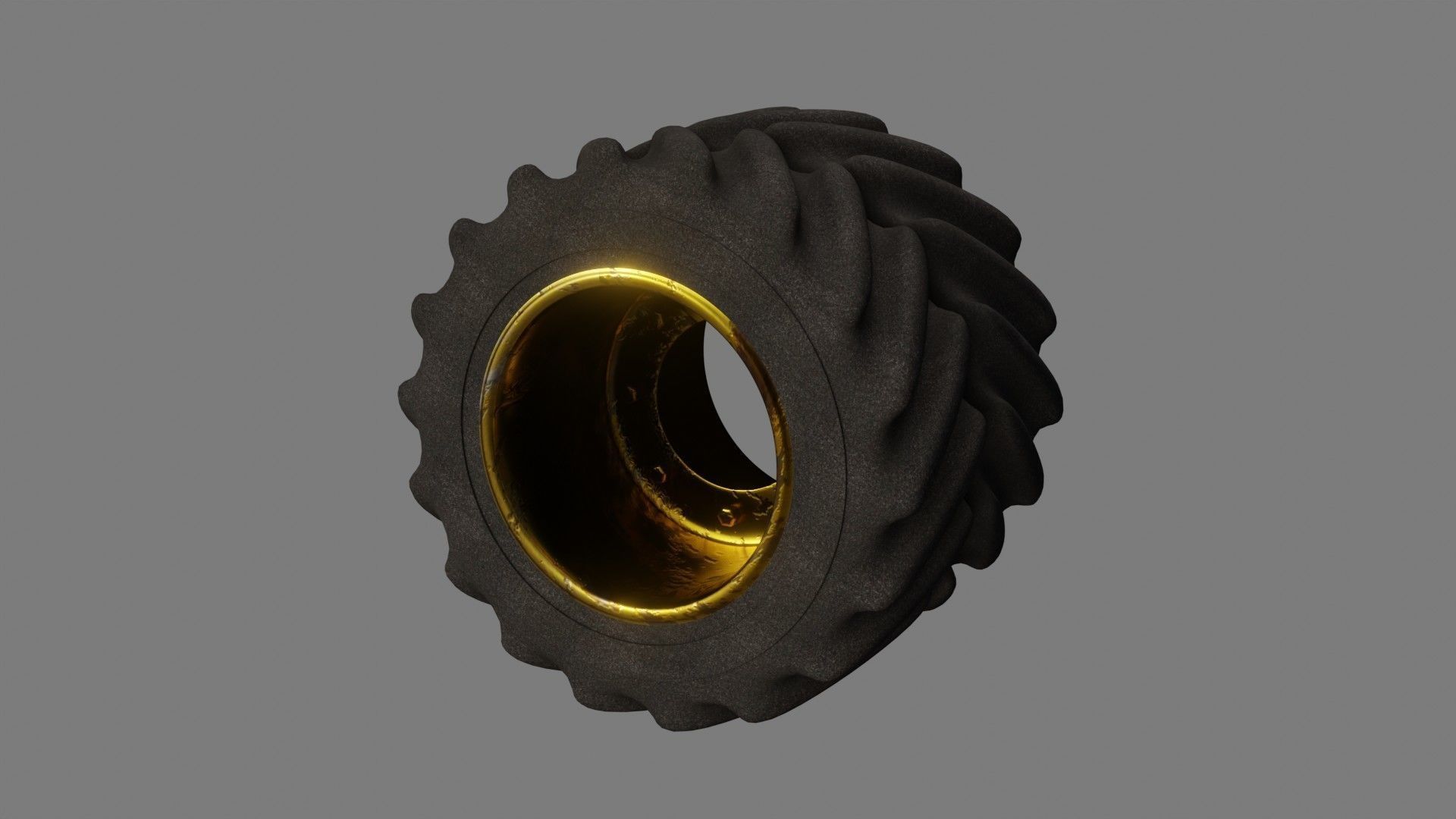 Tractor Tire - Low Poly - Game Ready - PBR Low-poly 3D model_8