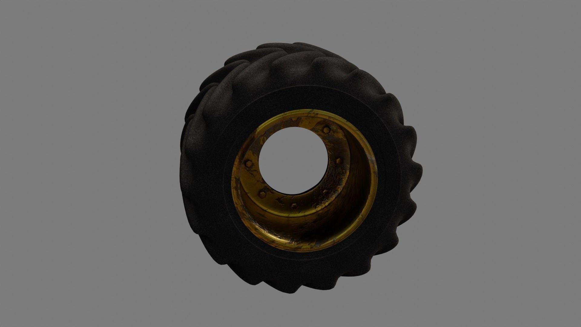 Tractor Tire - Low Poly - Game Ready - PBR Low-poly 3D model_4