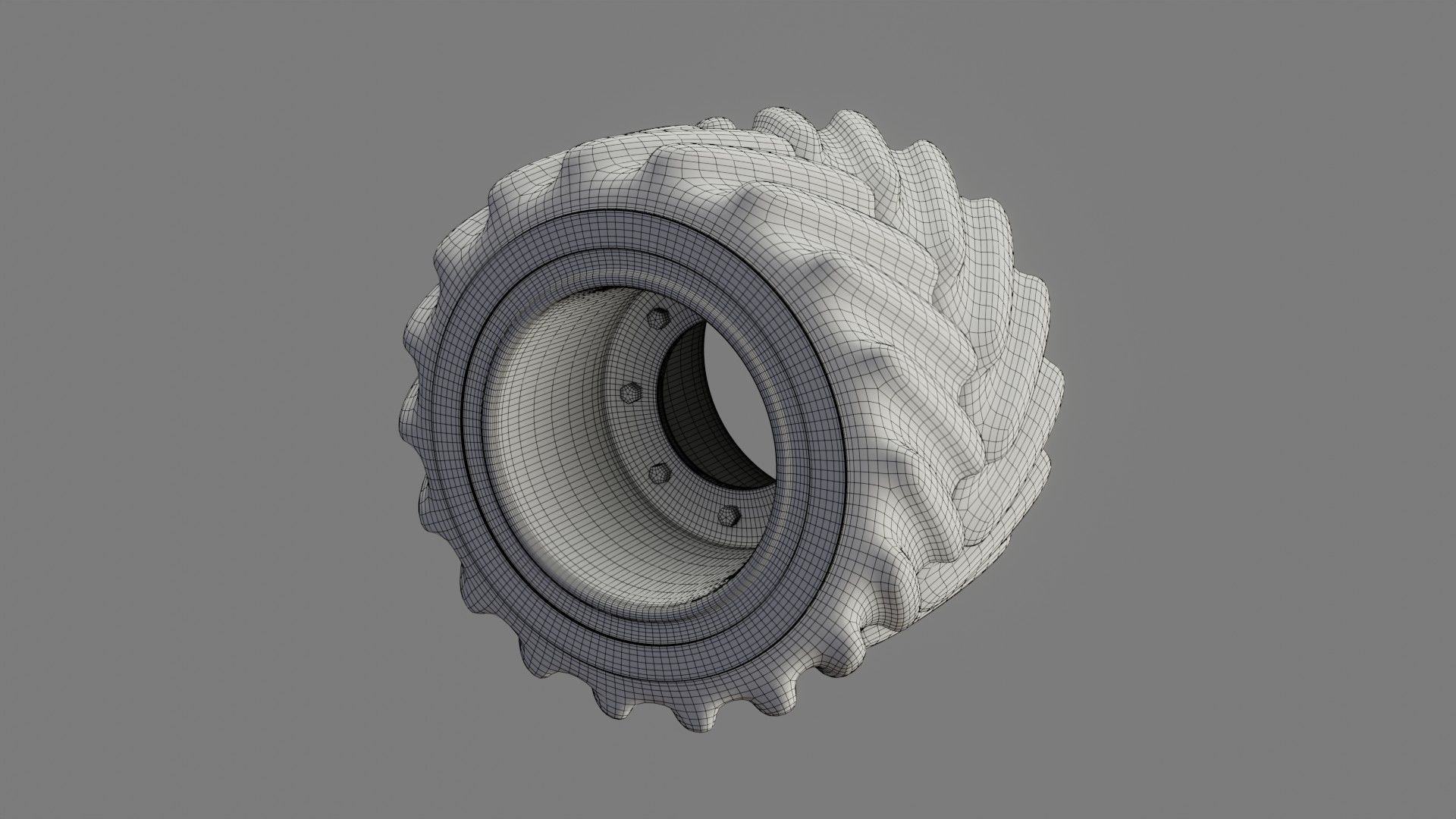 Tractor Tire - Low Poly - Game Ready - PBR Low-poly 3D model_12