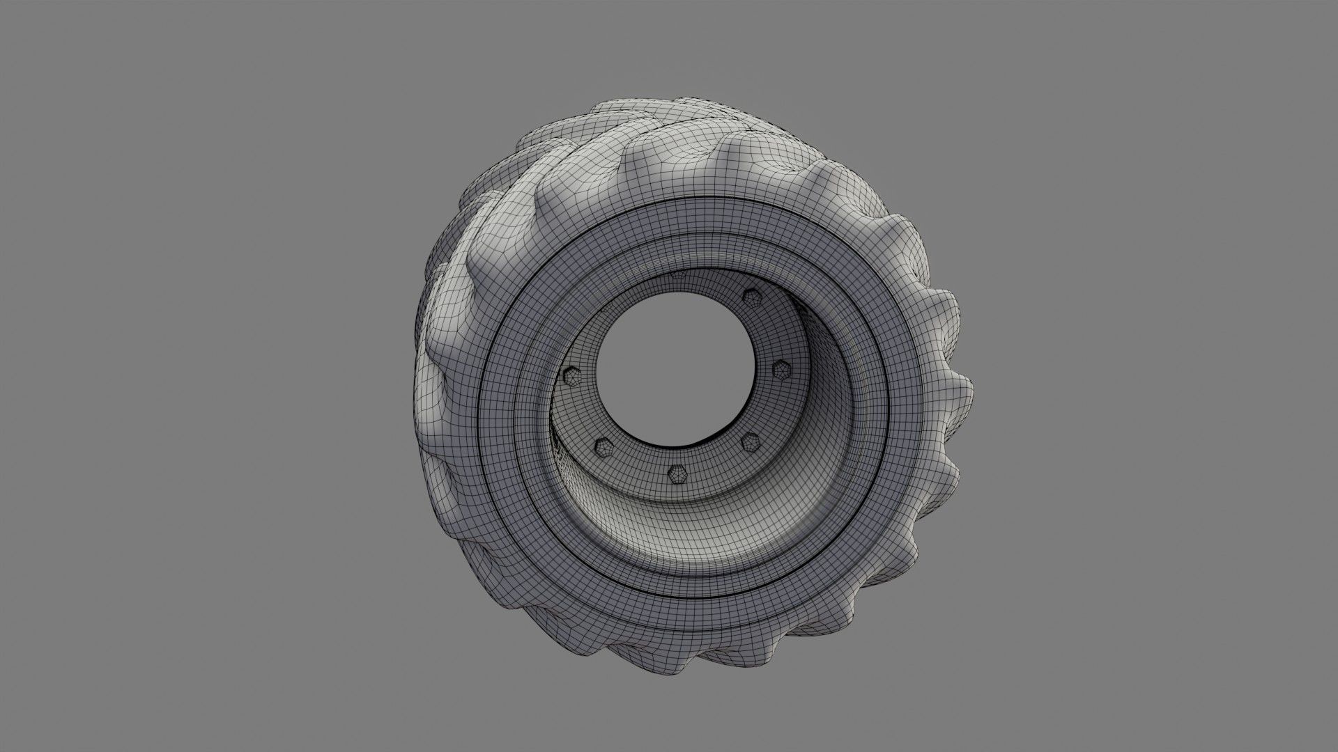Tractor Tire - Low Poly - Game Ready - PBR Low-poly 3D model_13