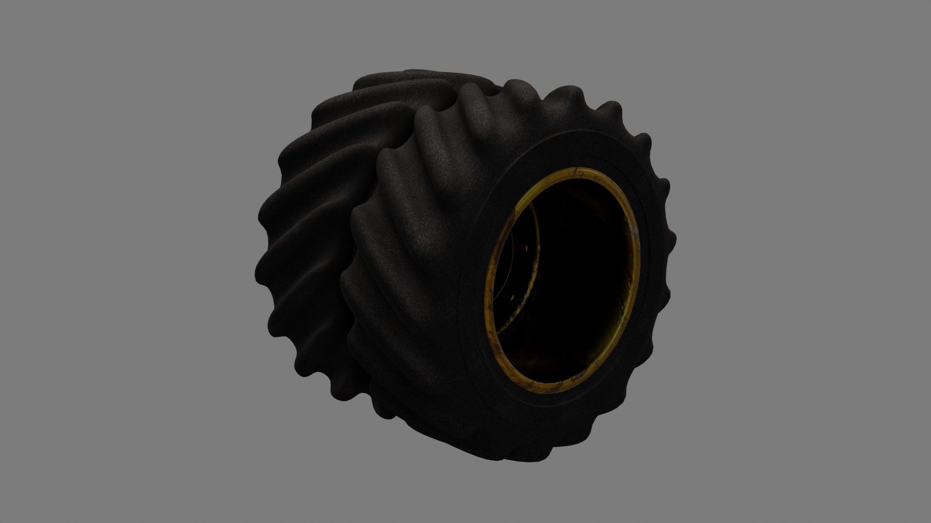 Tractor Tire - Low Poly - Game Ready - PBR Low-poly 3D model_5