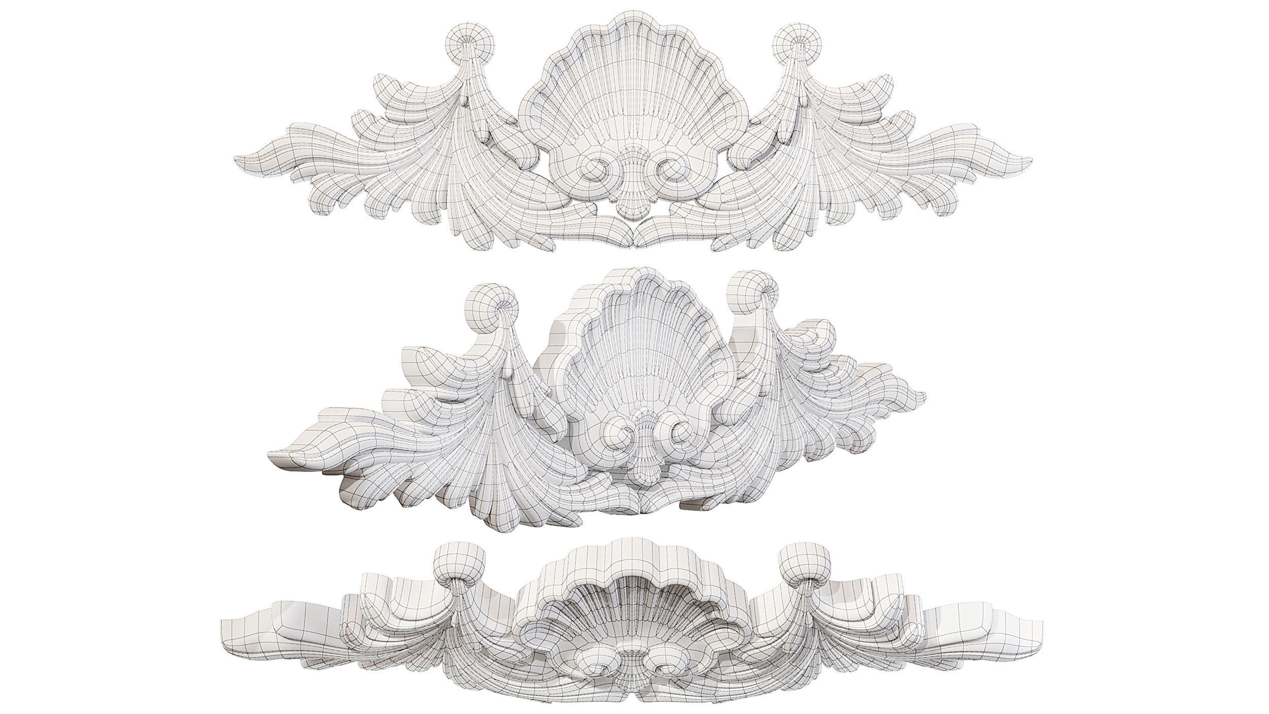 Classic carved 145 3D model_5