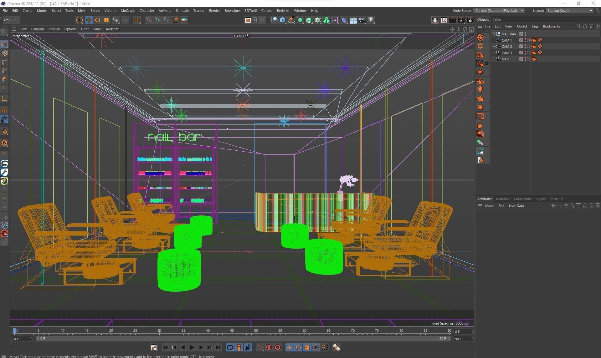 Corona - C4D Scene files - Nail Bar  3D model_7