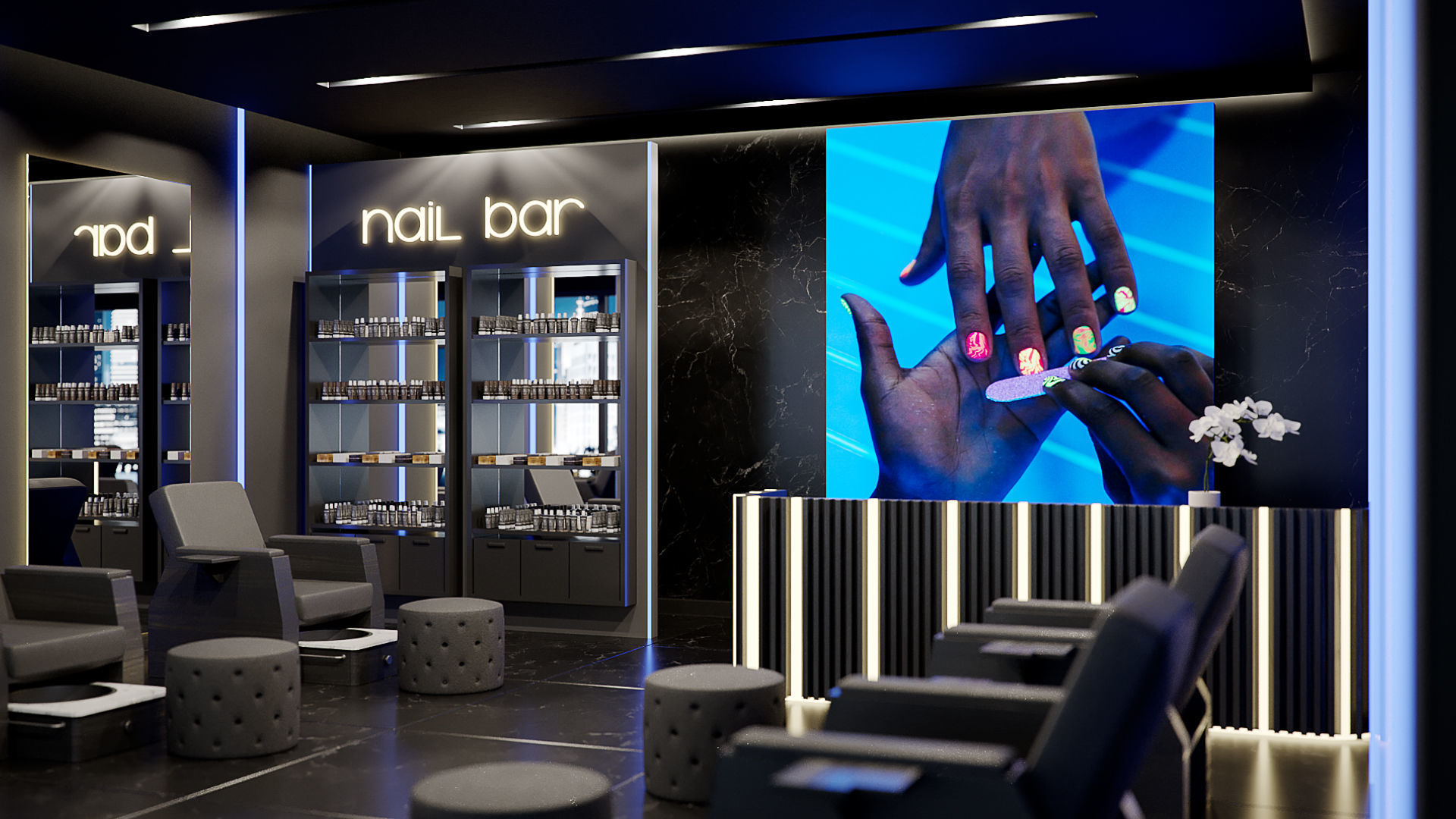 Corona - C4D Scene files - Nail Bar  3D model_2