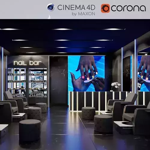 Corona - C4D Scene files - Nail Bar  3D model