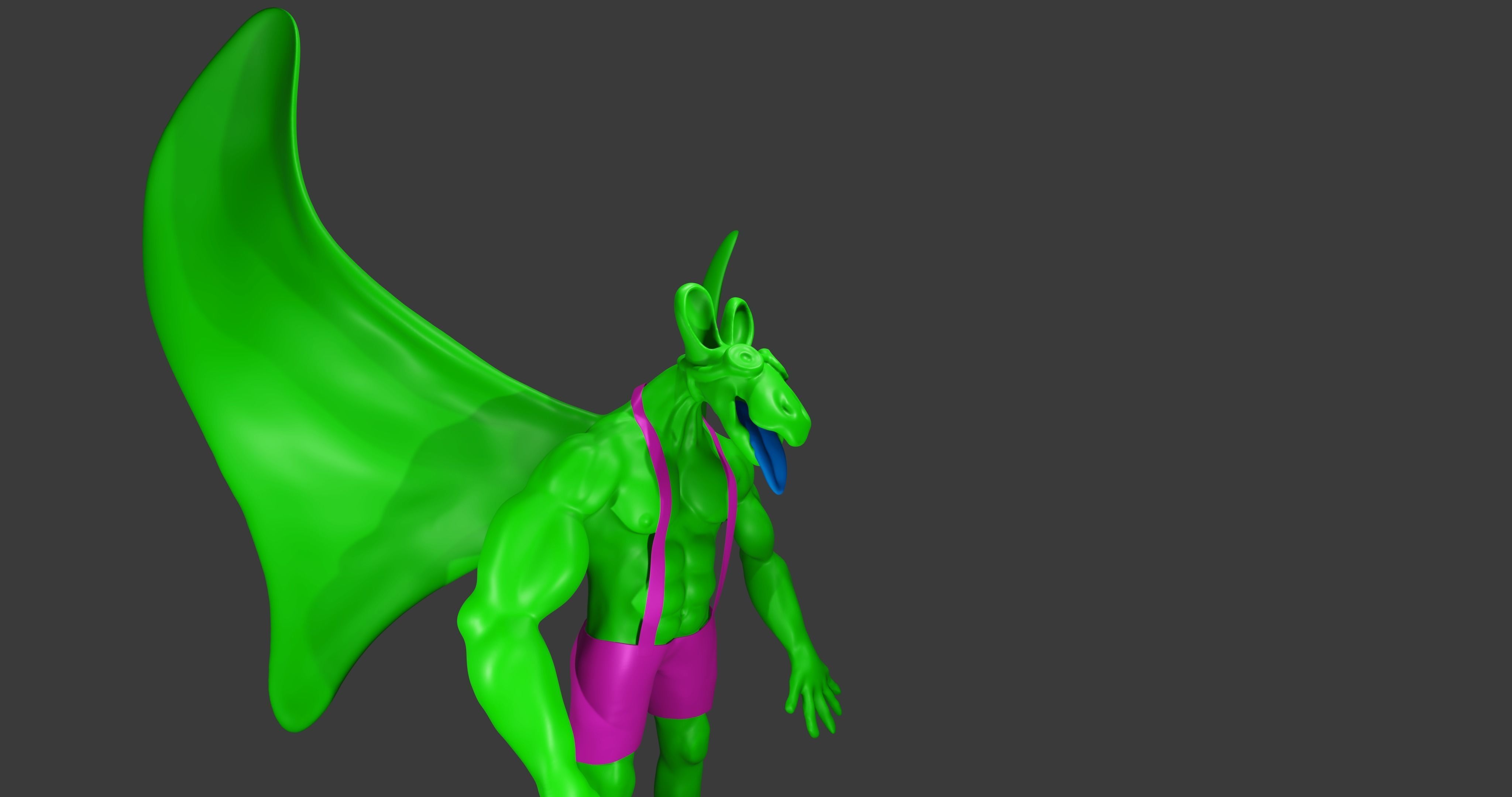 A Strange Bunny Creature  Low-poly 3D model_1