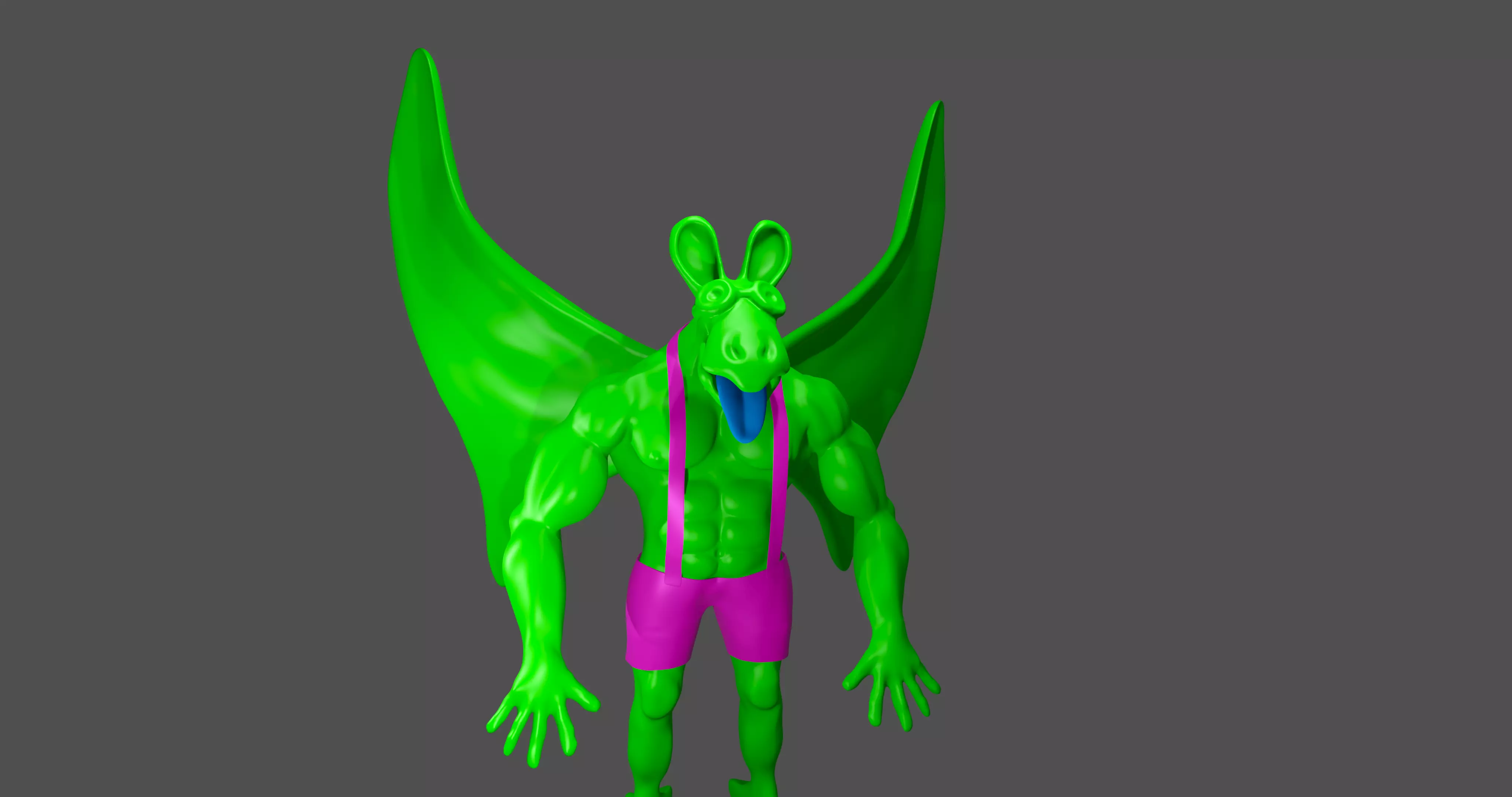 A Strange Bunny Creature  Low-poly 3D model_0