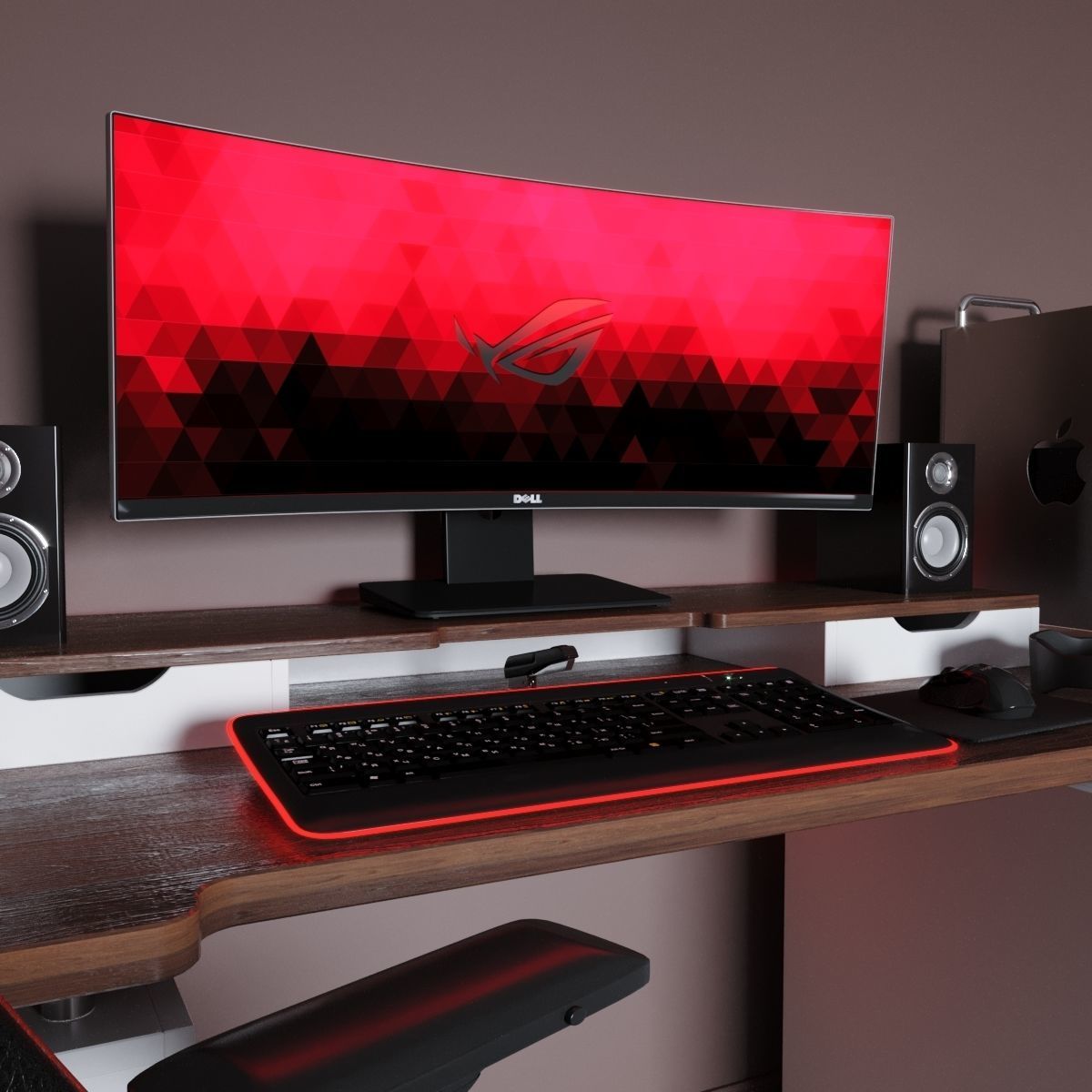 Gaming set best desks free 3D model CGTrader