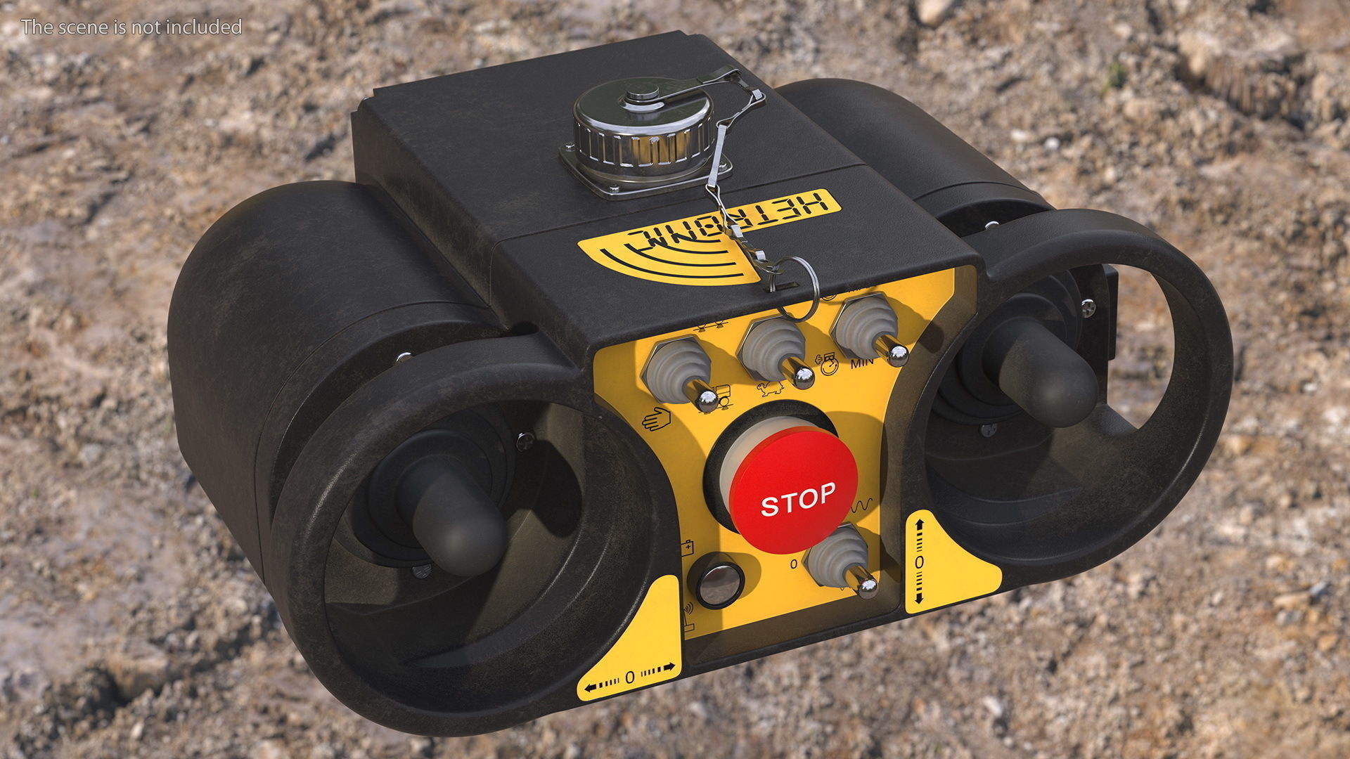 Construction Worker with Trench Roller Bomag BMP8500 Rigged 3D model_13