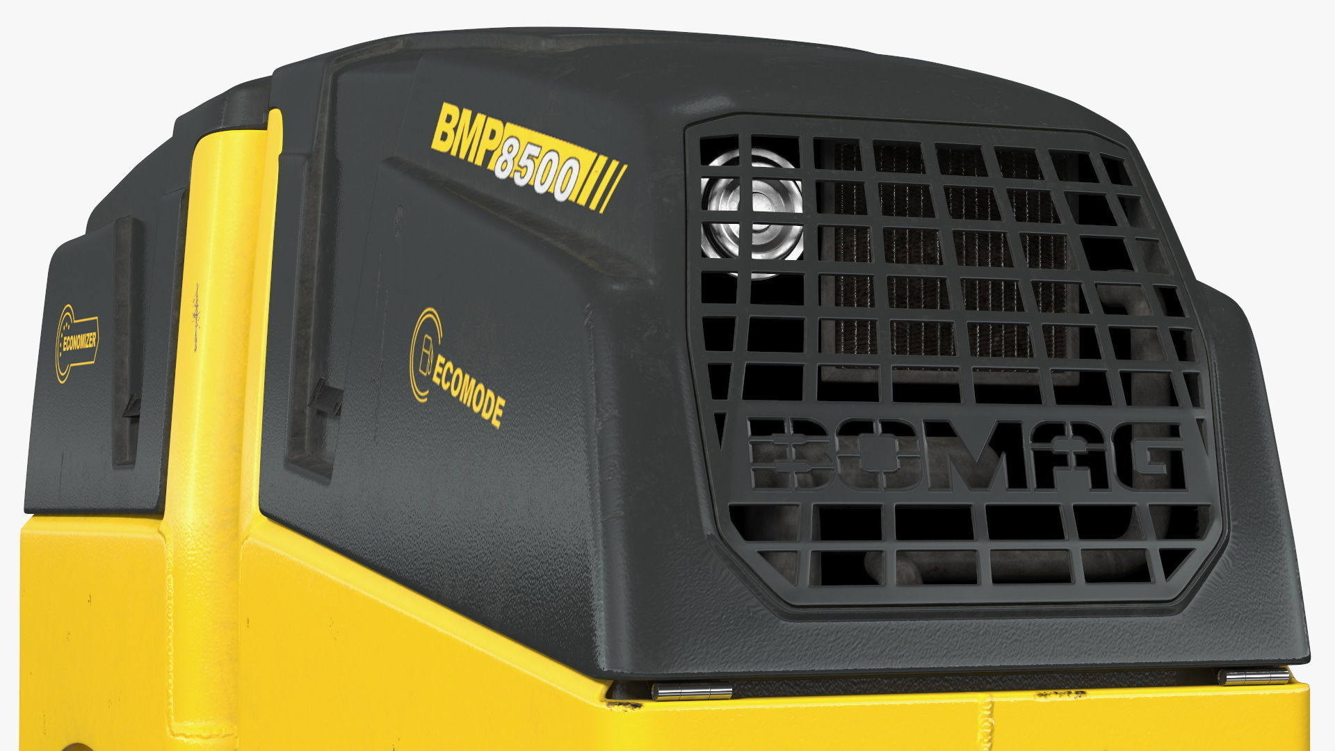 Construction Worker with Trench Roller Bomag BMP8500 Rigged 3D model_41