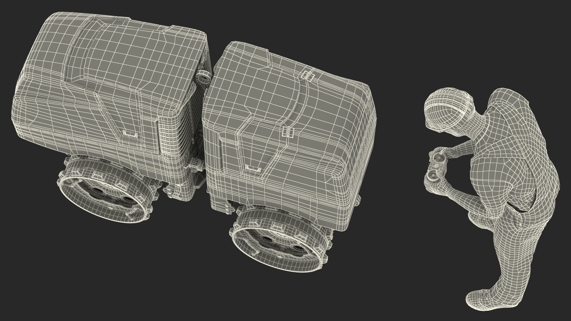 Construction Worker with Trench Roller Bomag BMP8500 Rigged 3D model_59