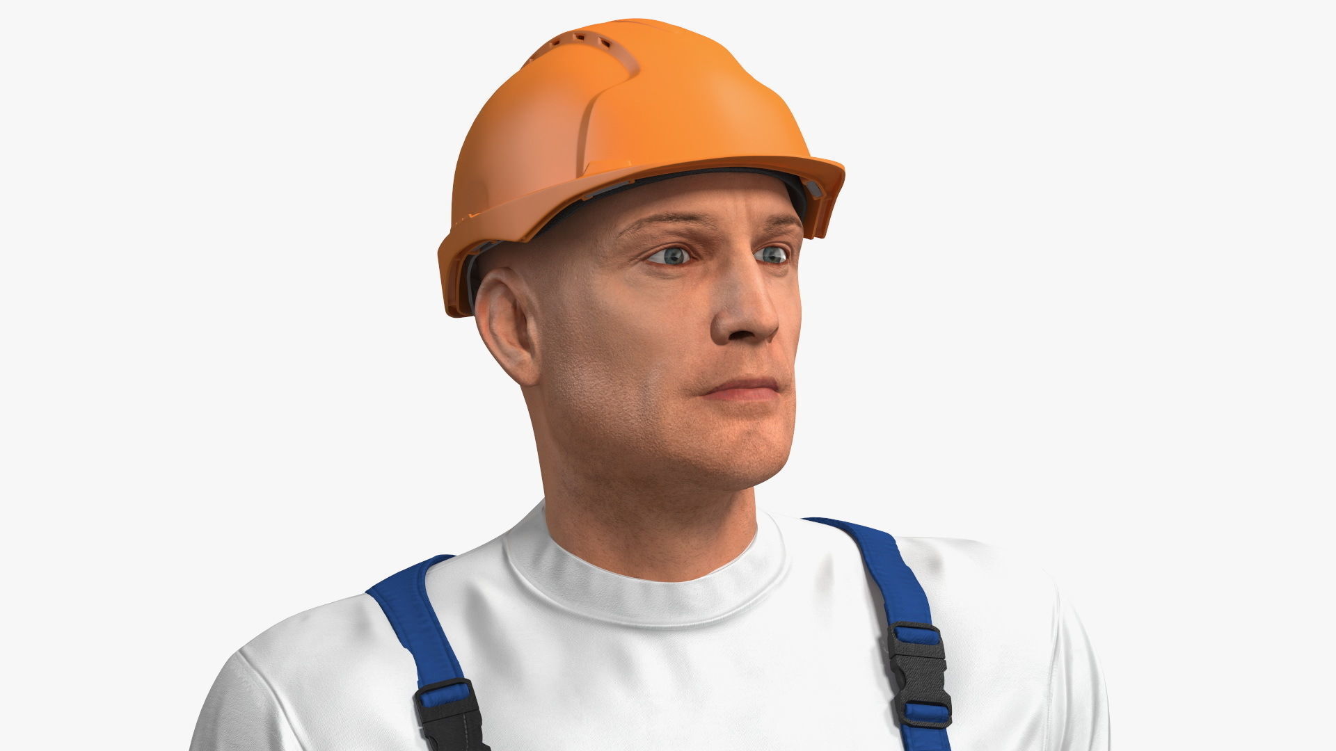 Construction Worker with Trench Roller Bomag BMP8500 Rigged 3D model_20