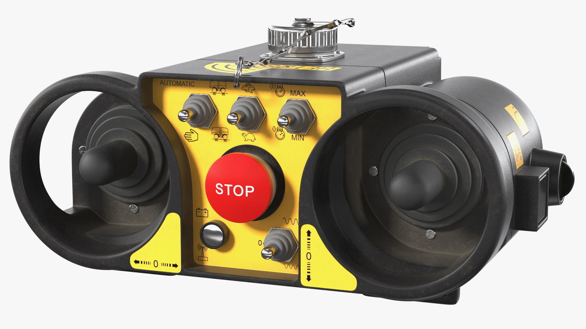 Construction Worker with Trench Roller Bomag BMP8500 Rigged 3D model_27