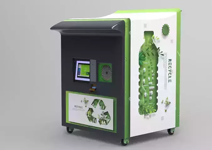 Recycling Machine For glass and plastic and aluminum cans  3D model