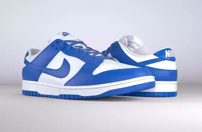 Nike Dunk Low Kentucky  Low-poly 3D model