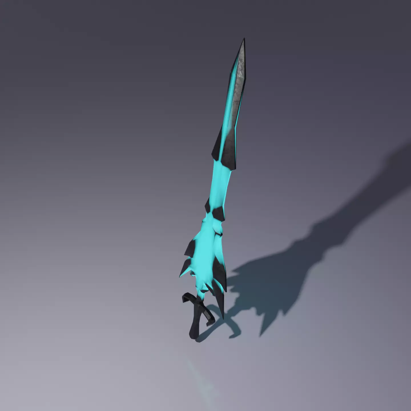 Crystal Sword Free low-poly 3D model