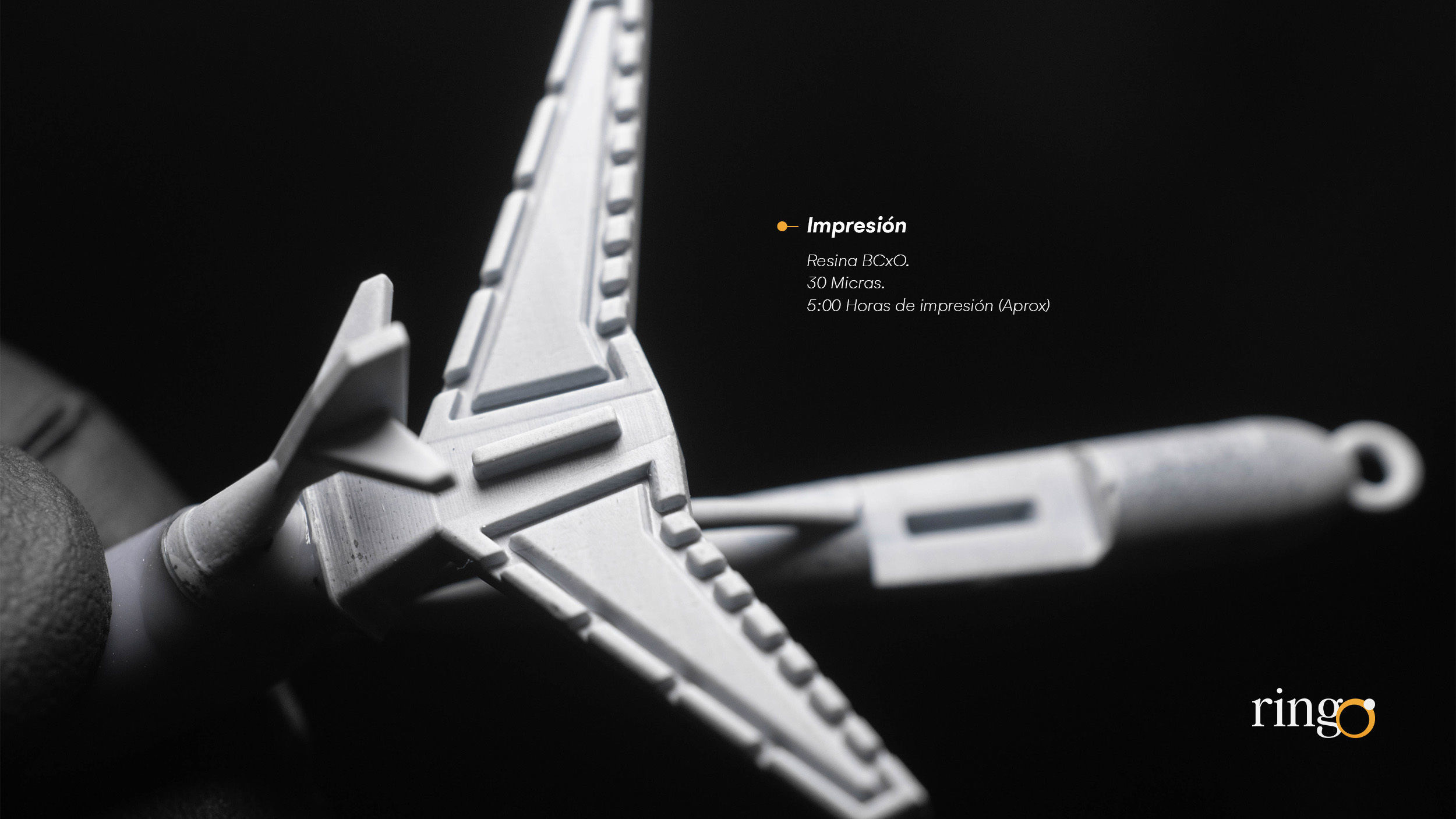 Aeroplano airplane with key ring 3D print model_4