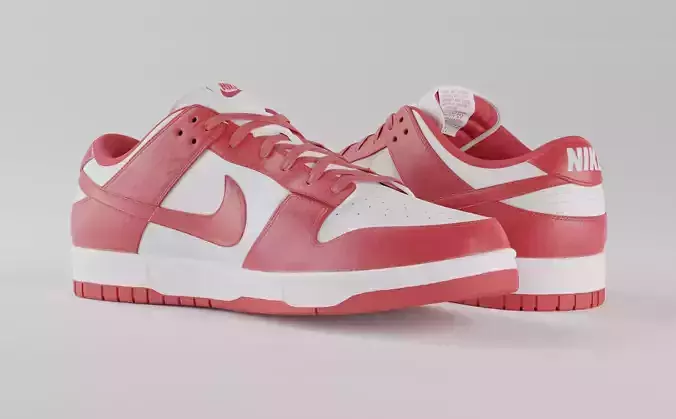 Nike Dunk Low University Red Low-poly 3D model
