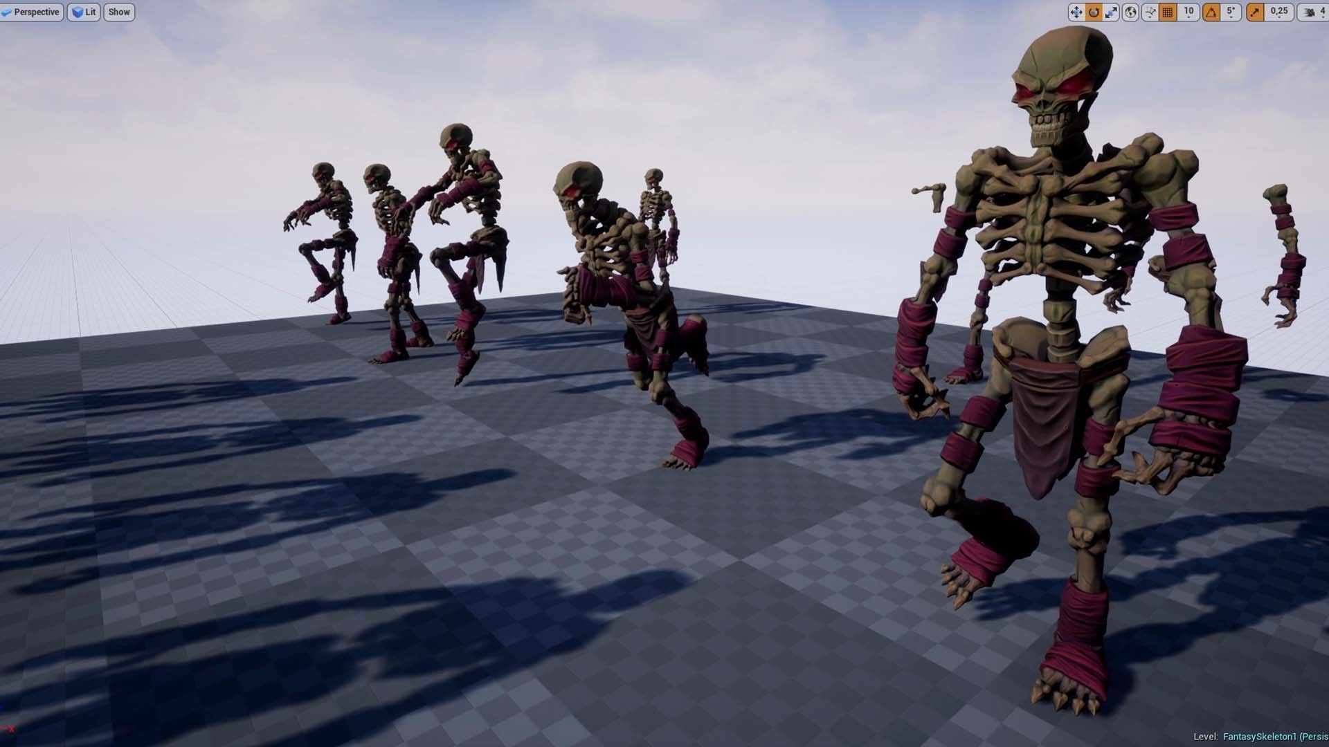 FantasySkeleton1 Low-poly 3D model skeleton Low-poly 3D model_15