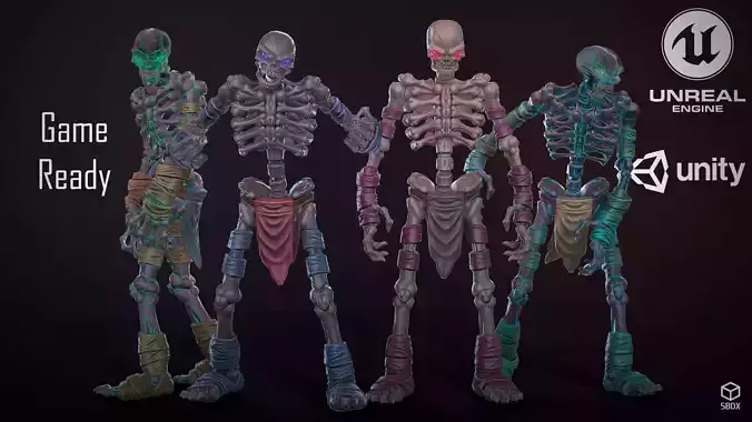 FantasySkeleton1 Low-poly 3D model skeleton Low-poly 3D model FantasySkeleton1 Low-poly 3D model skeleton Low-poly 3D model