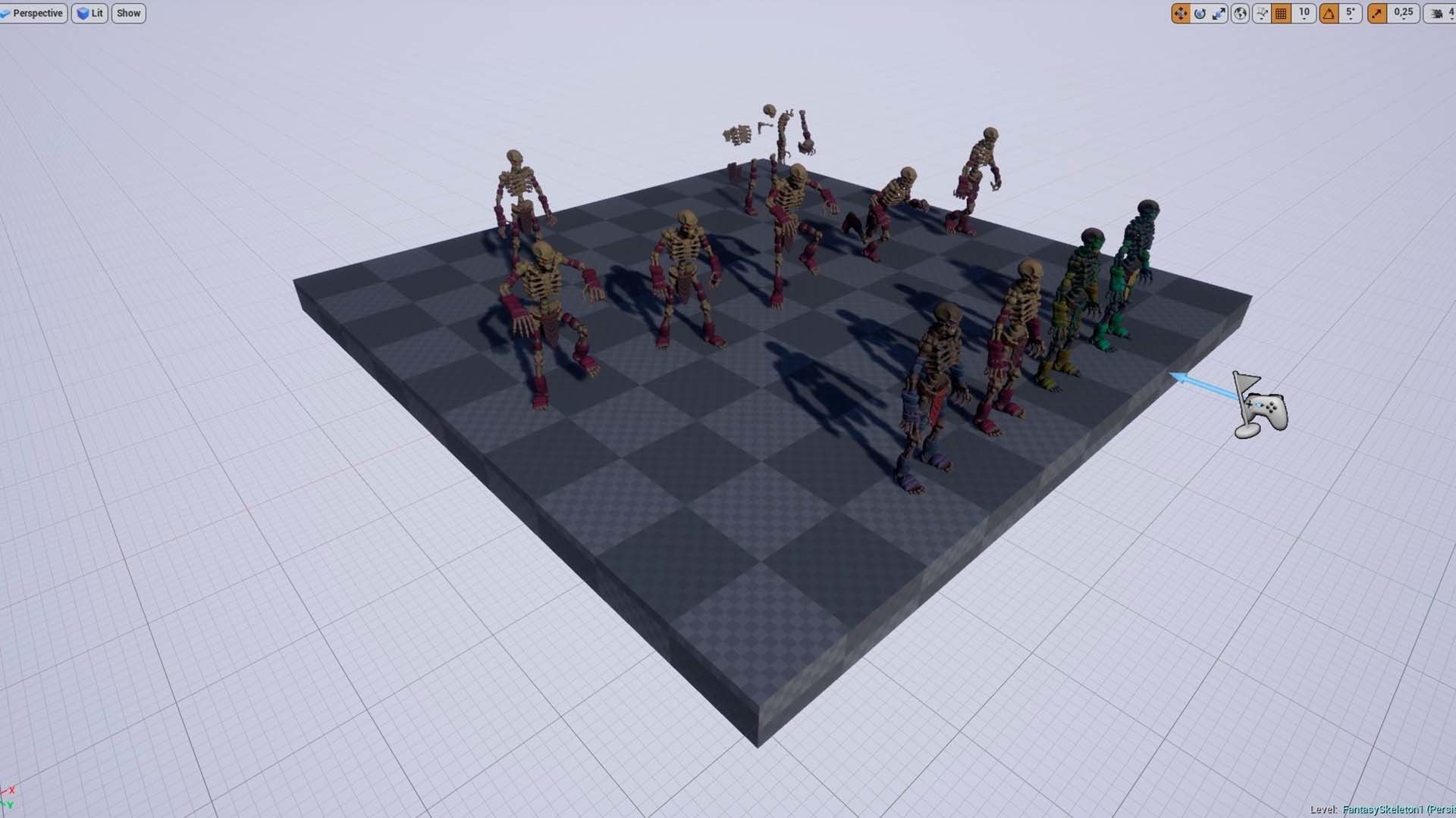 FantasySkeleton1 Low-poly 3D model skeleton Low-poly 3D model_13