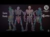 FantasySkeleton1 Low-poly 3D model skeleton Low-poly 3D model_1