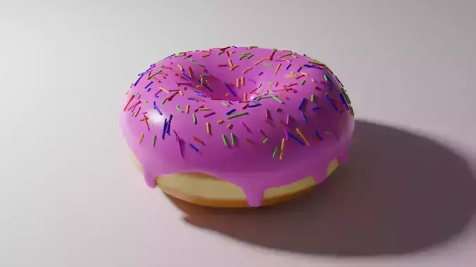 Photorealistic Sprinkled Animated 3D Donut 3D model