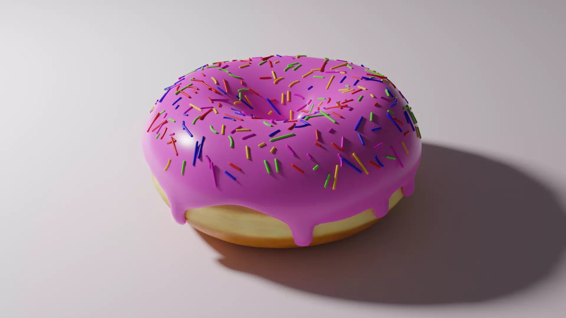 Photorealistic Sprinkled Animated 3D Donut 3D model