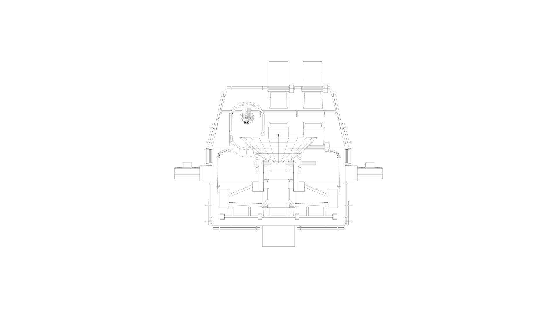 Naval Mk37 Fire Control Director System Mk9 Mod1 Mk25 Antenna 3D model_10