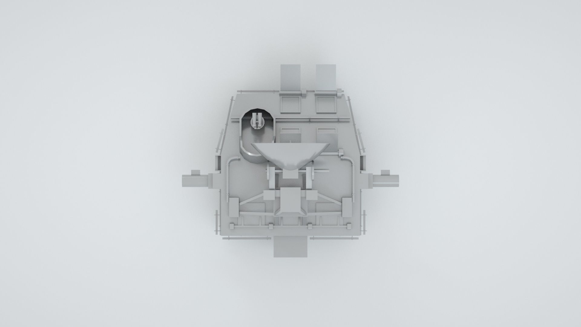 Naval Mk37 Fire Control Director System Mk9 Mod1 Mk25 Antenna 3D model_5