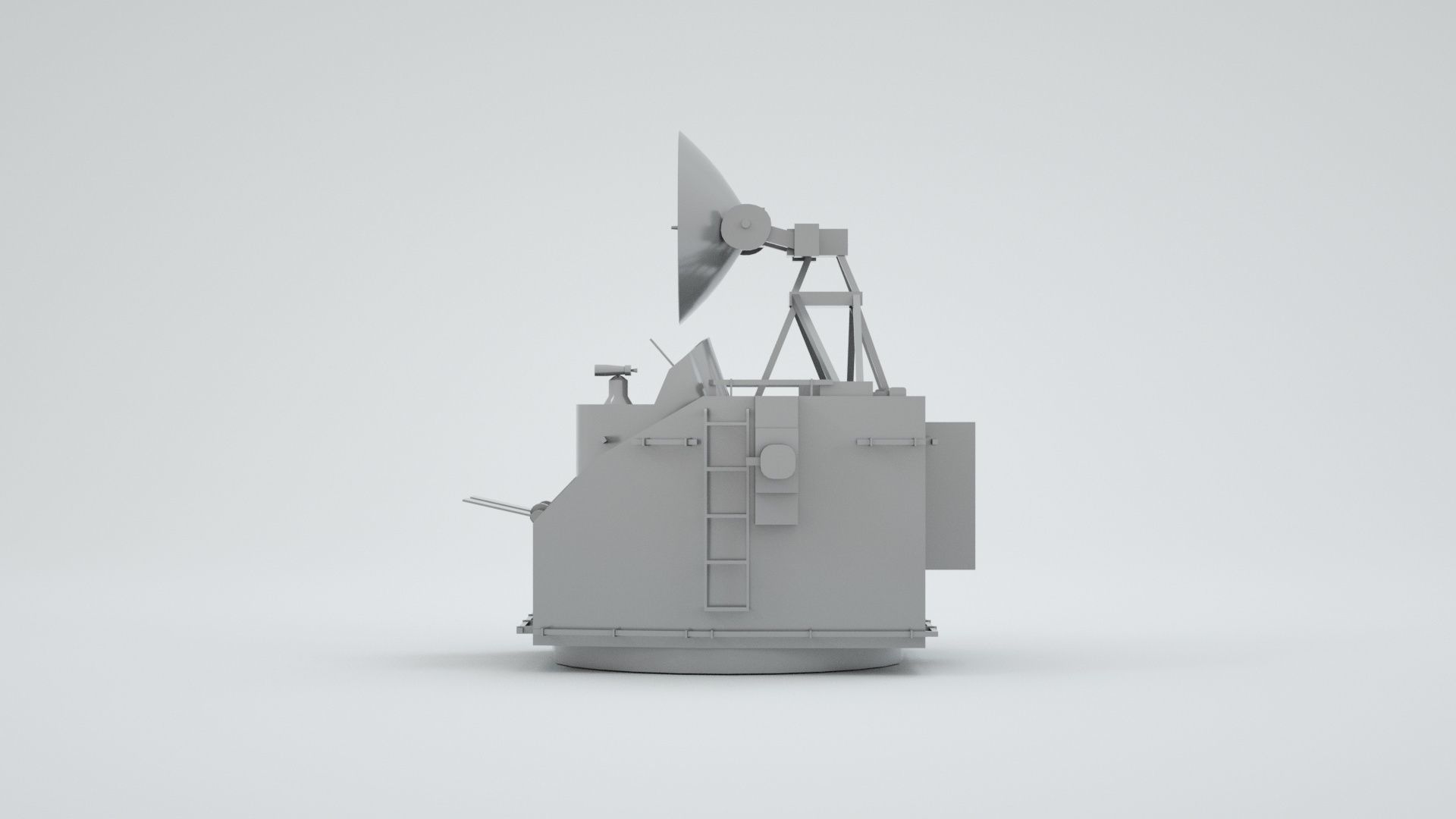 Naval Mk37 Fire Control Director System Mk9 Mod1 Mk25 Antenna 3D model_3