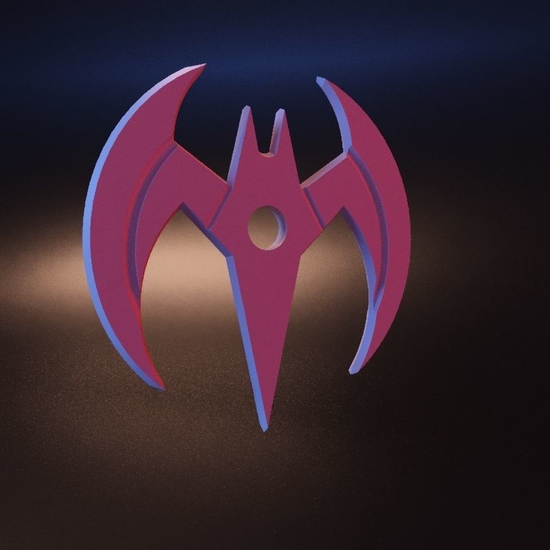 Batman Beyond Batarang stl 3D print model_11