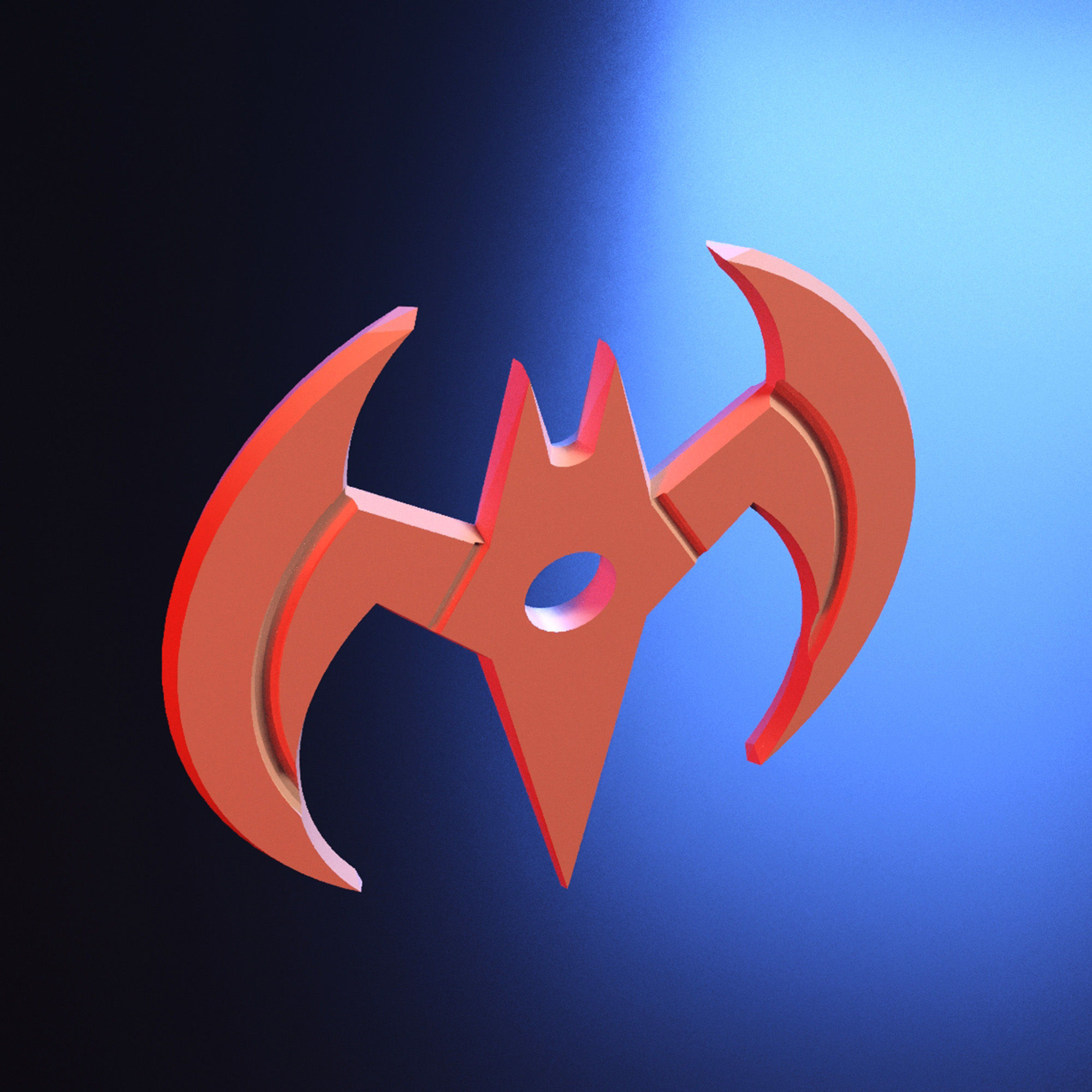 Batman Beyond Batarang stl 3D print model_3
