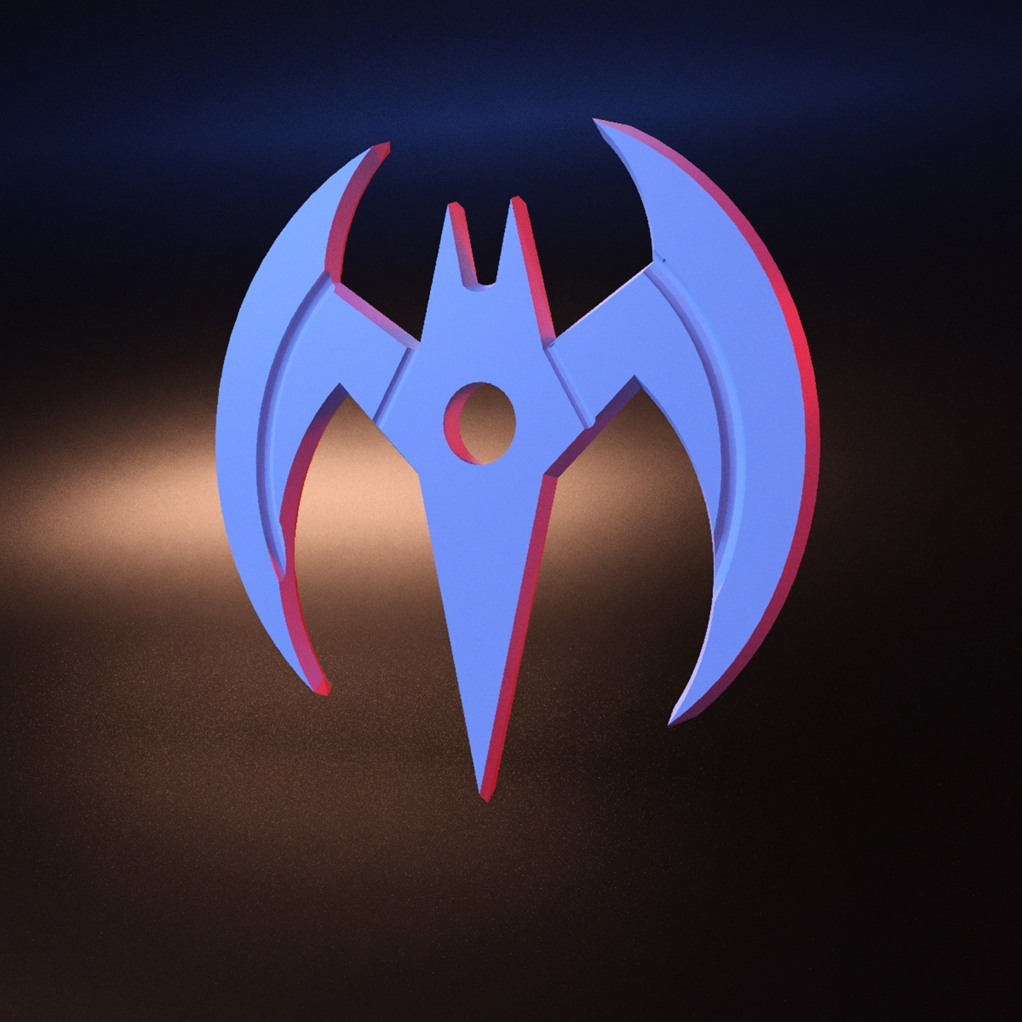 Batman Beyond Batarang stl 3D print model_1