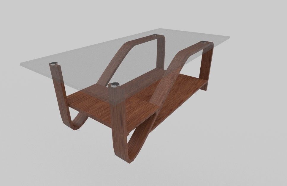 Low poly Center Table Low-poly 3D model_1