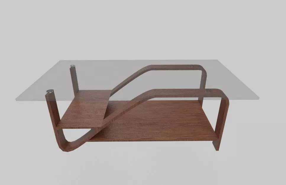 Low poly Center Table Low-poly 3D model_0