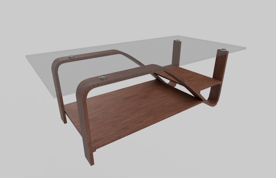 Low poly Center Table Low-poly 3D model_3