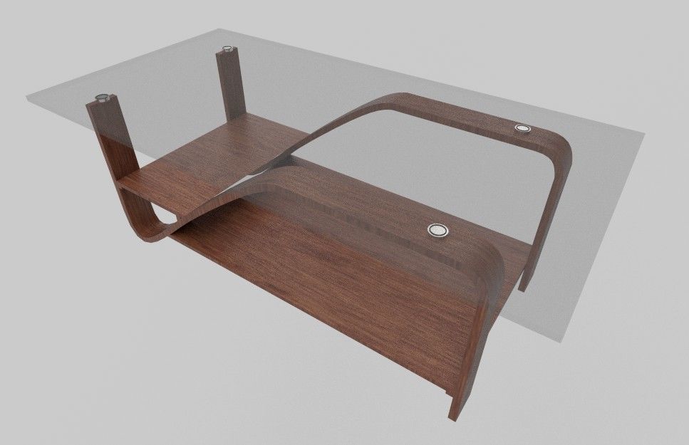 Low poly Center Table Low-poly 3D model_4