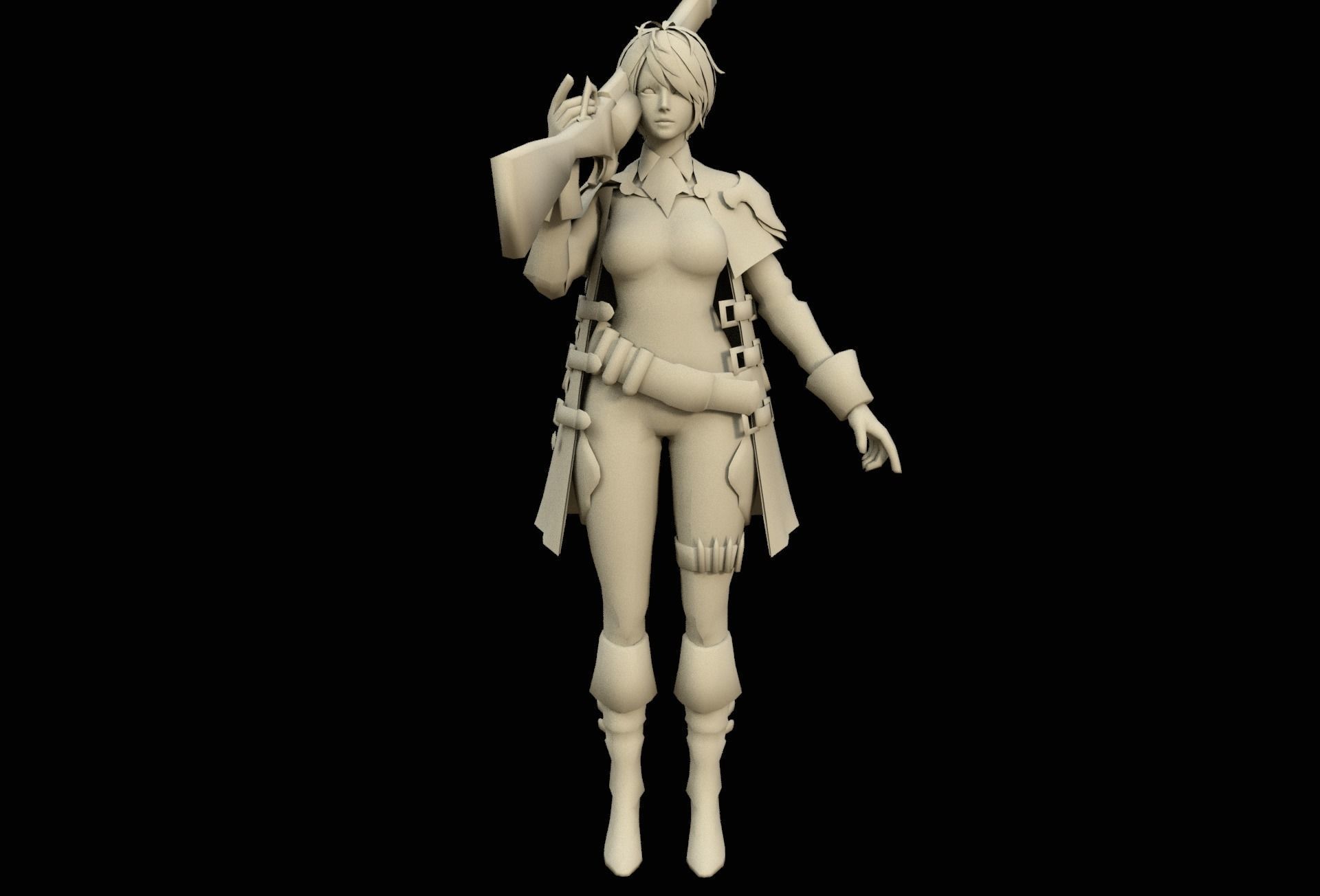 Esta Caska v1 Low-poly 3D model_1