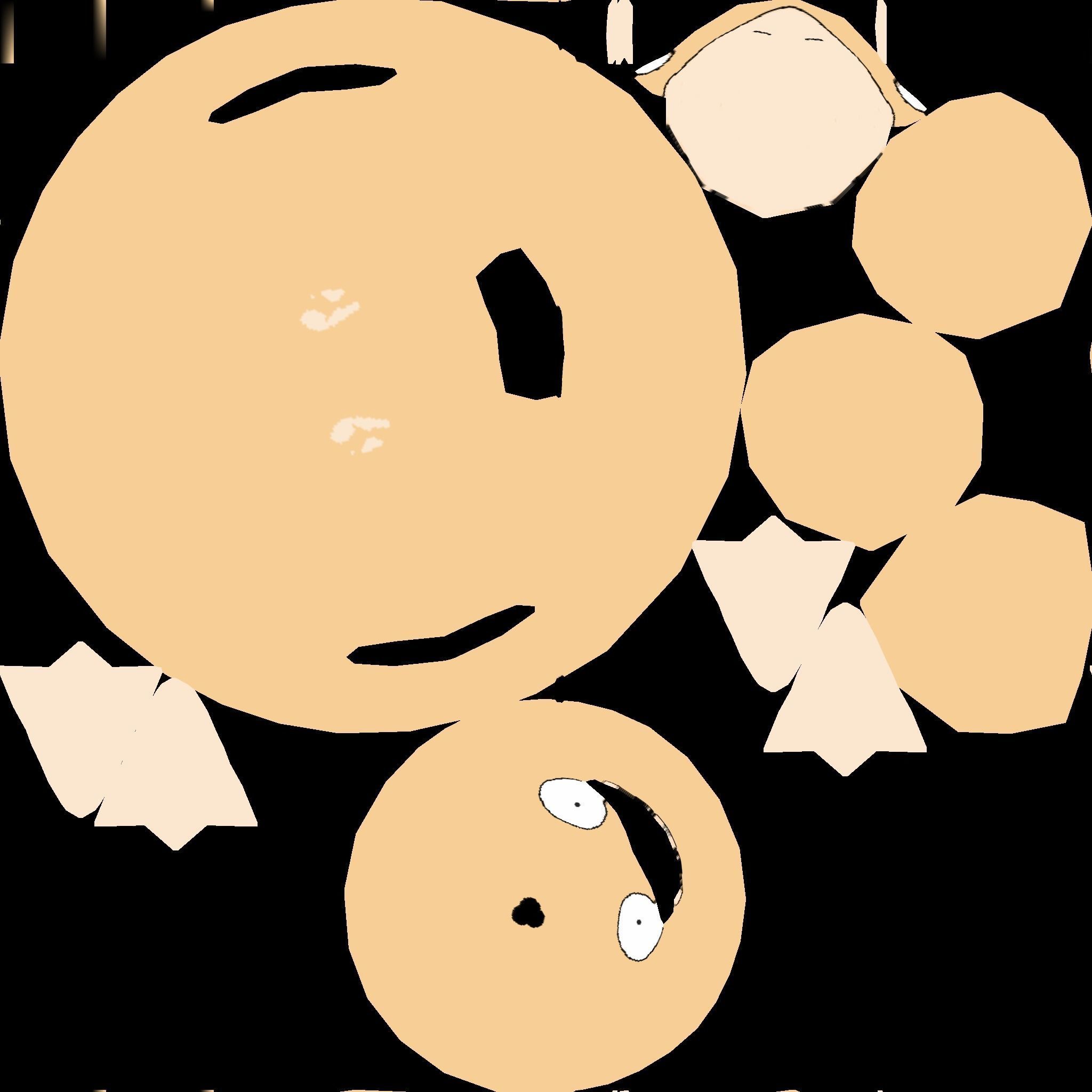 Psyduck cartoon duck Low-poly 3D model_8