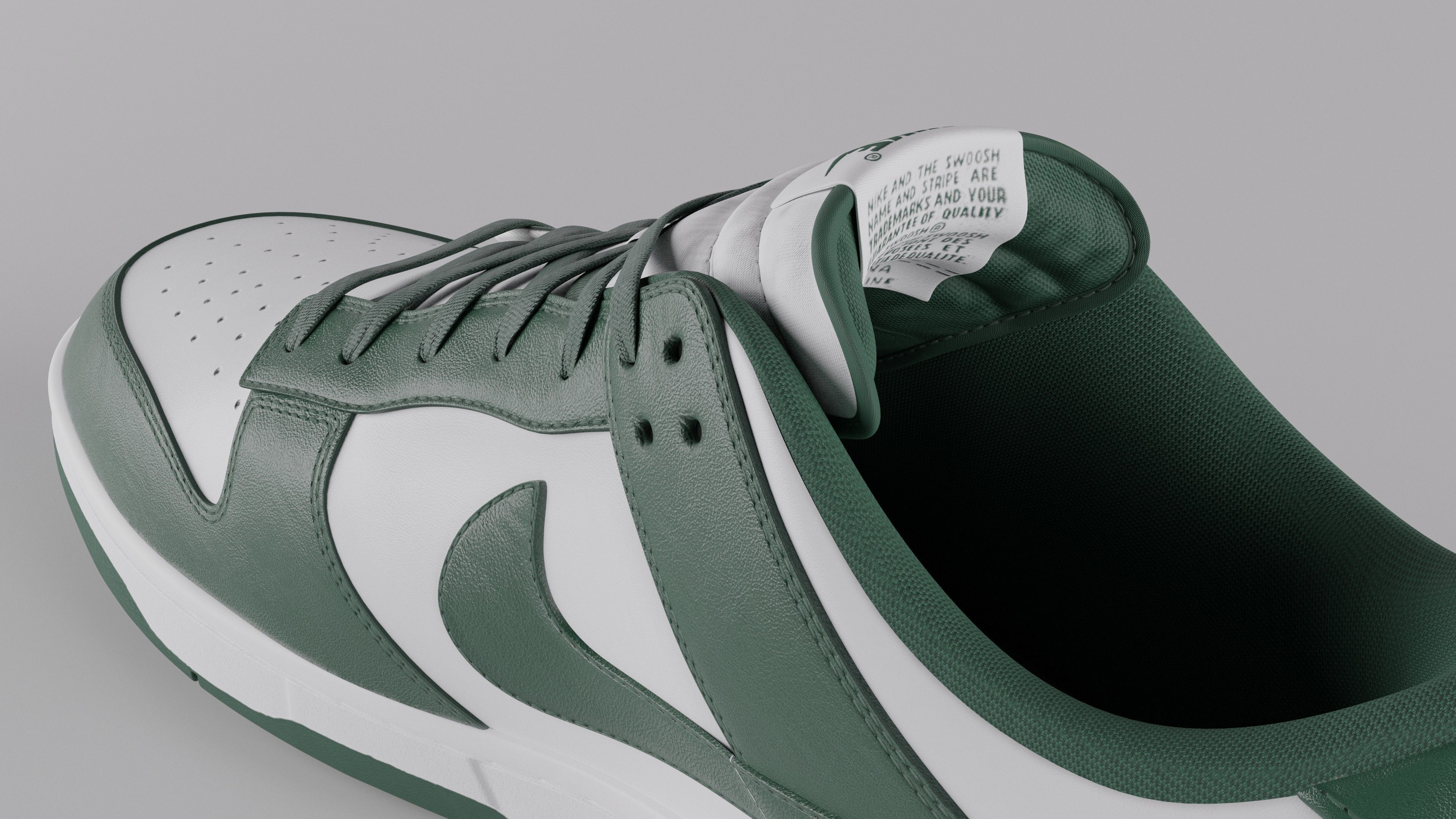 Nike Dunk Low Michigan State  Low-poly 3D model_22