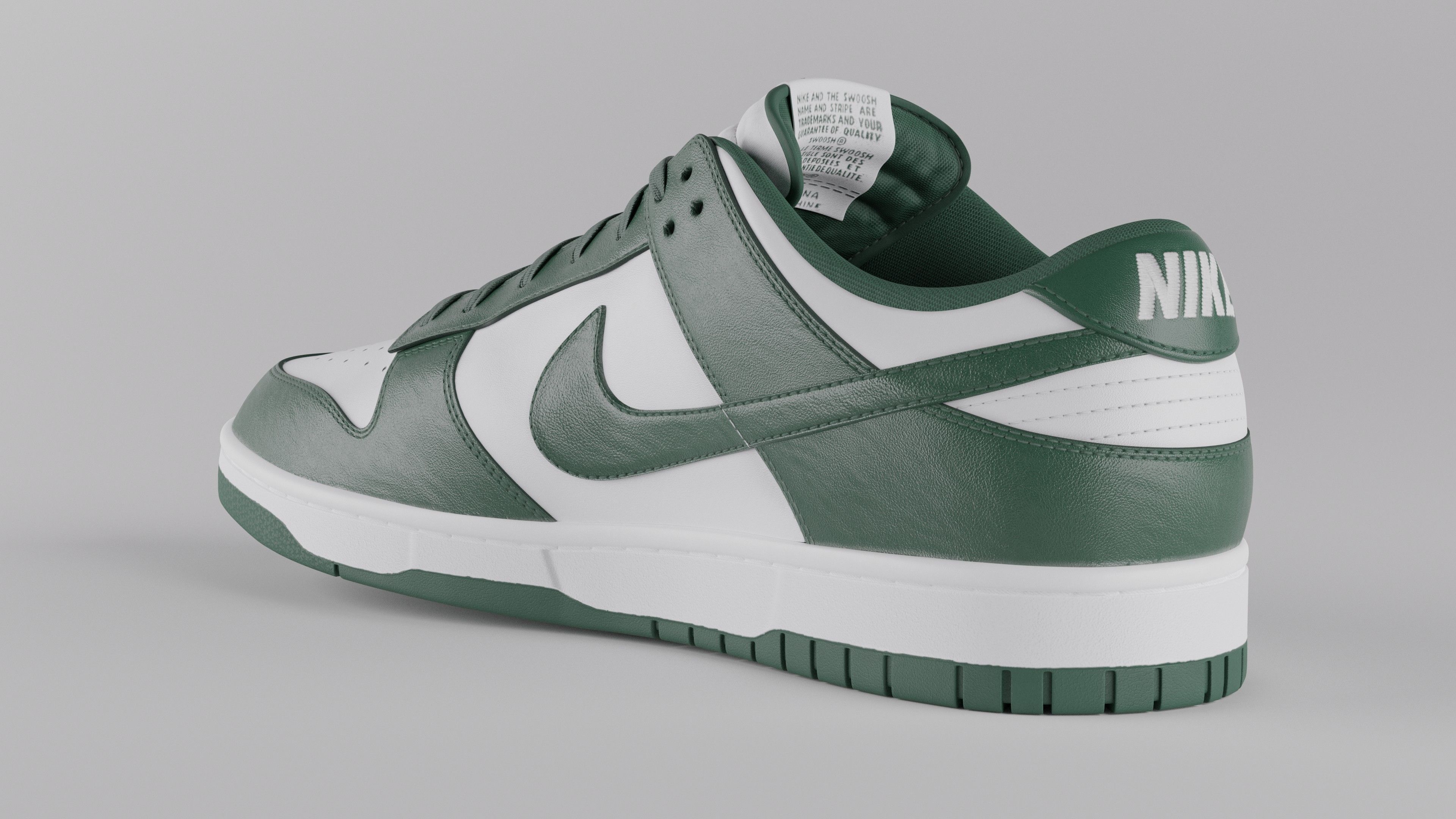 Nike Dunk Low Michigan State  Low-poly 3D model_17