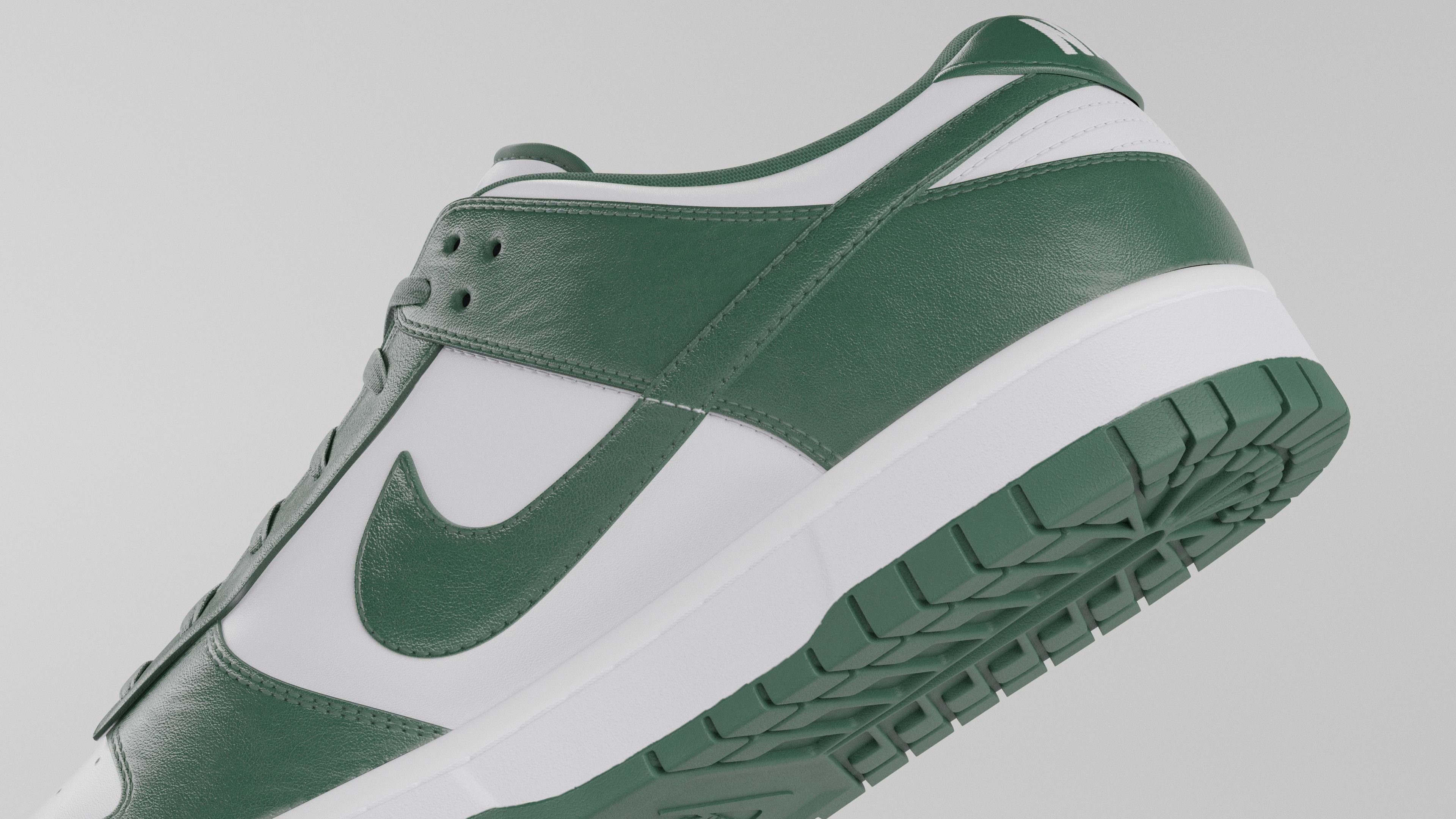 Nike Dunk Low Michigan State  Low-poly 3D model_7