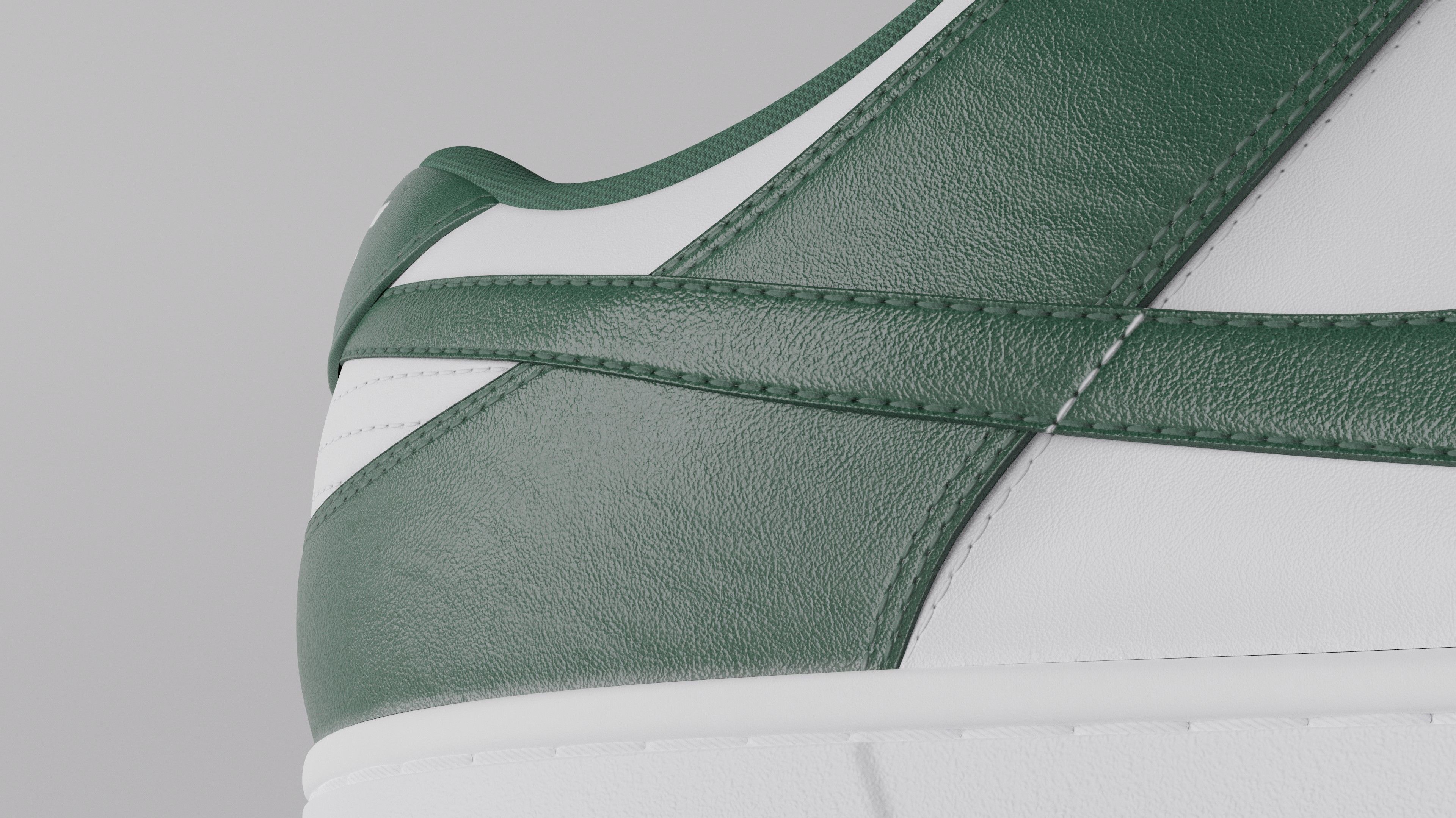 Nike Dunk Low Michigan State  Low-poly 3D model_3
