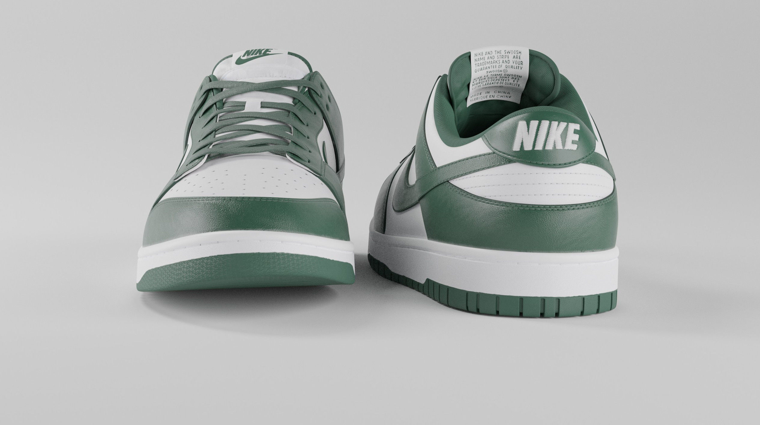 Nike Dunk Low Michigan State  Low-poly 3D model_43