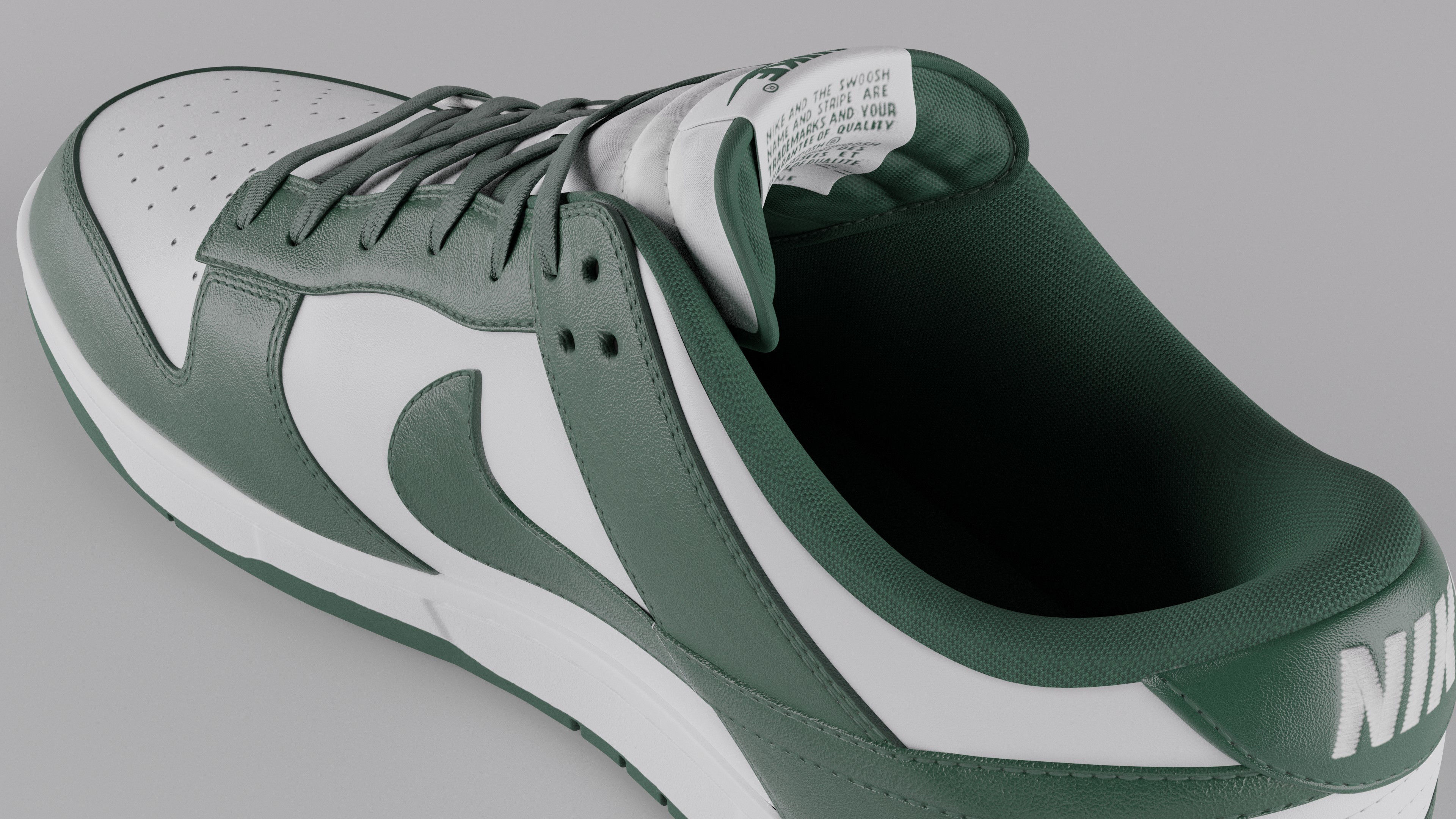 Nike Dunk Low Michigan State  Low-poly 3D model_46