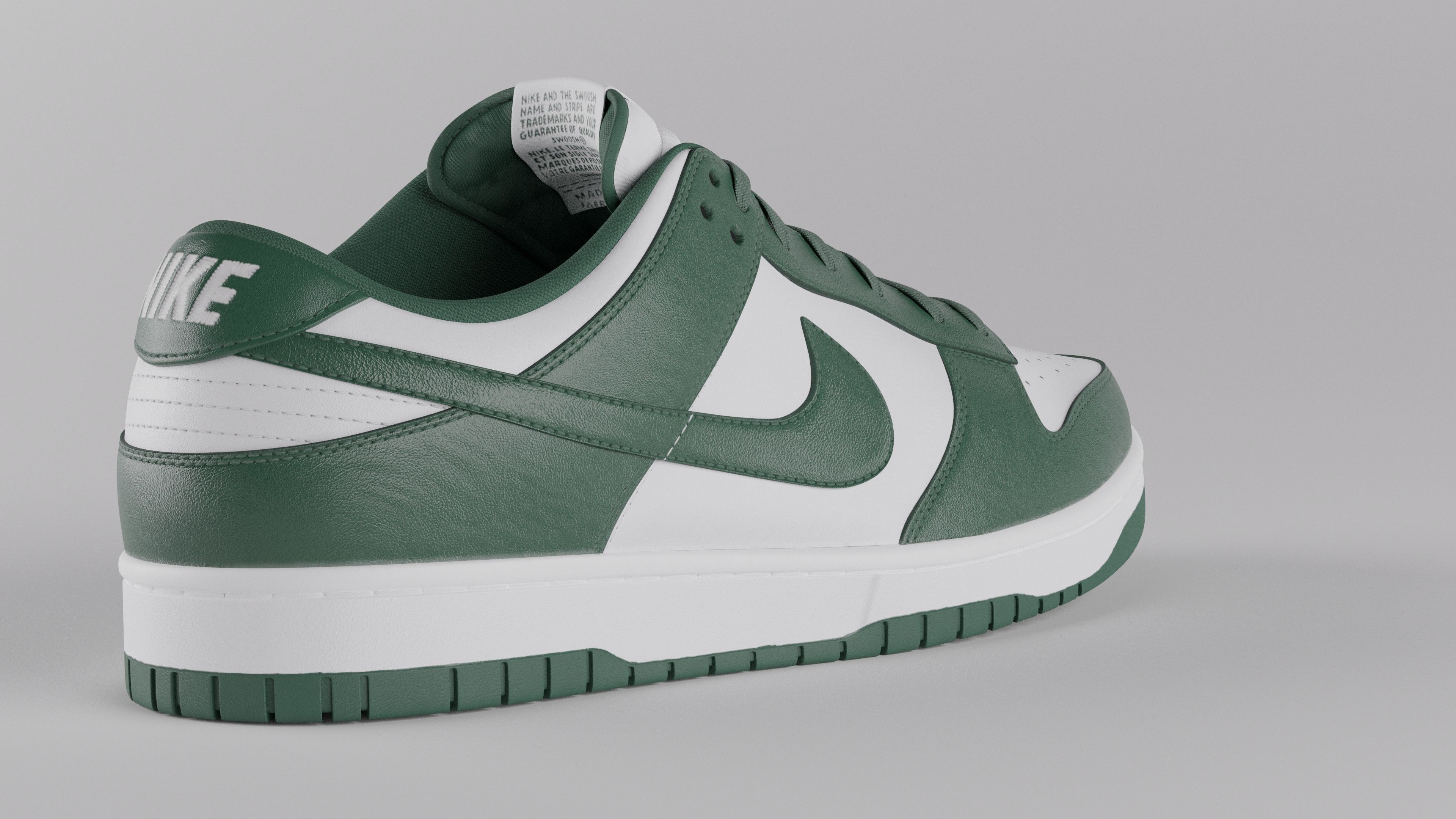 Nike Dunk Low Michigan State  Low-poly 3D model_11