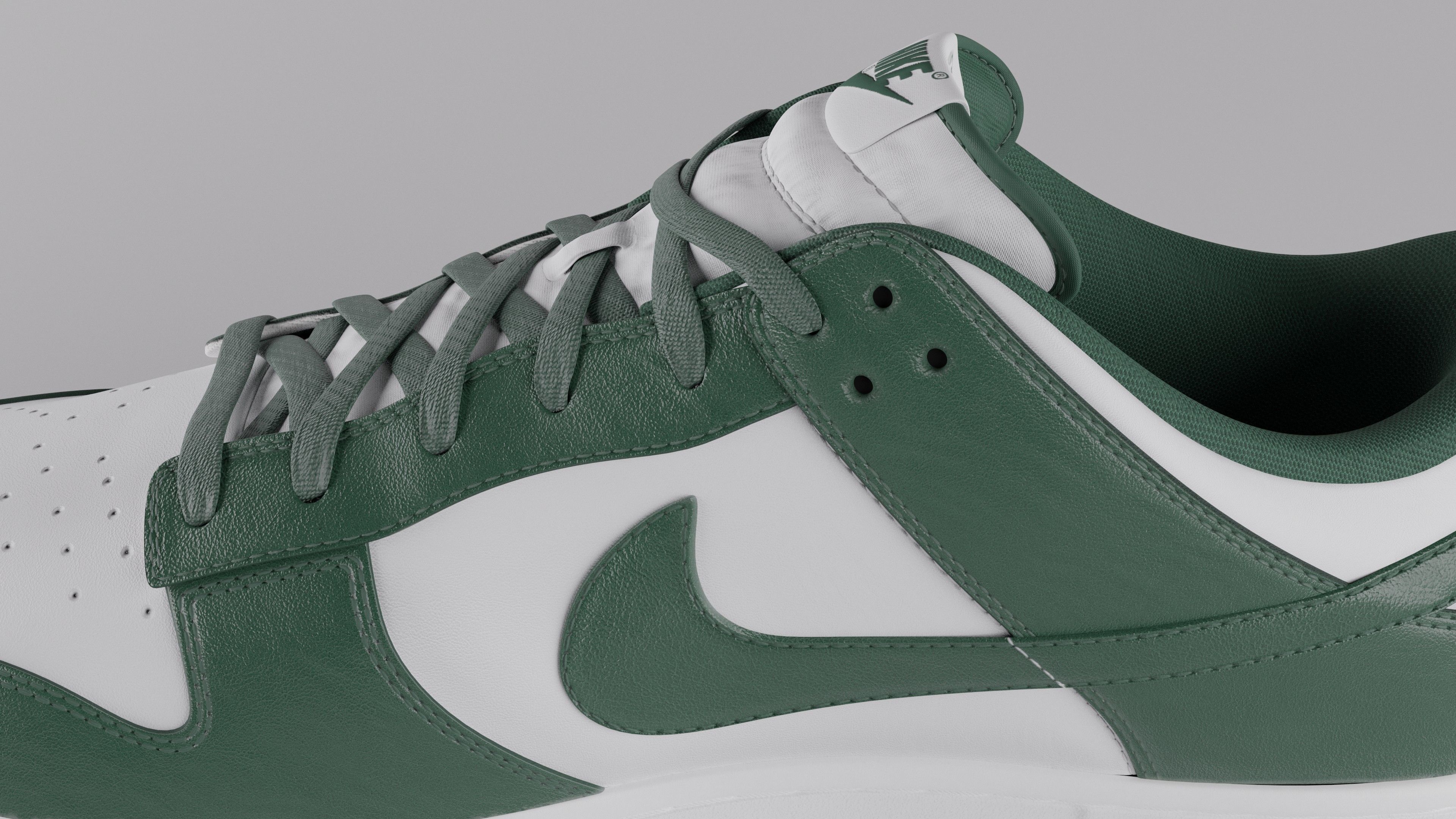 Nike Dunk Low Michigan State  Low-poly 3D model_13